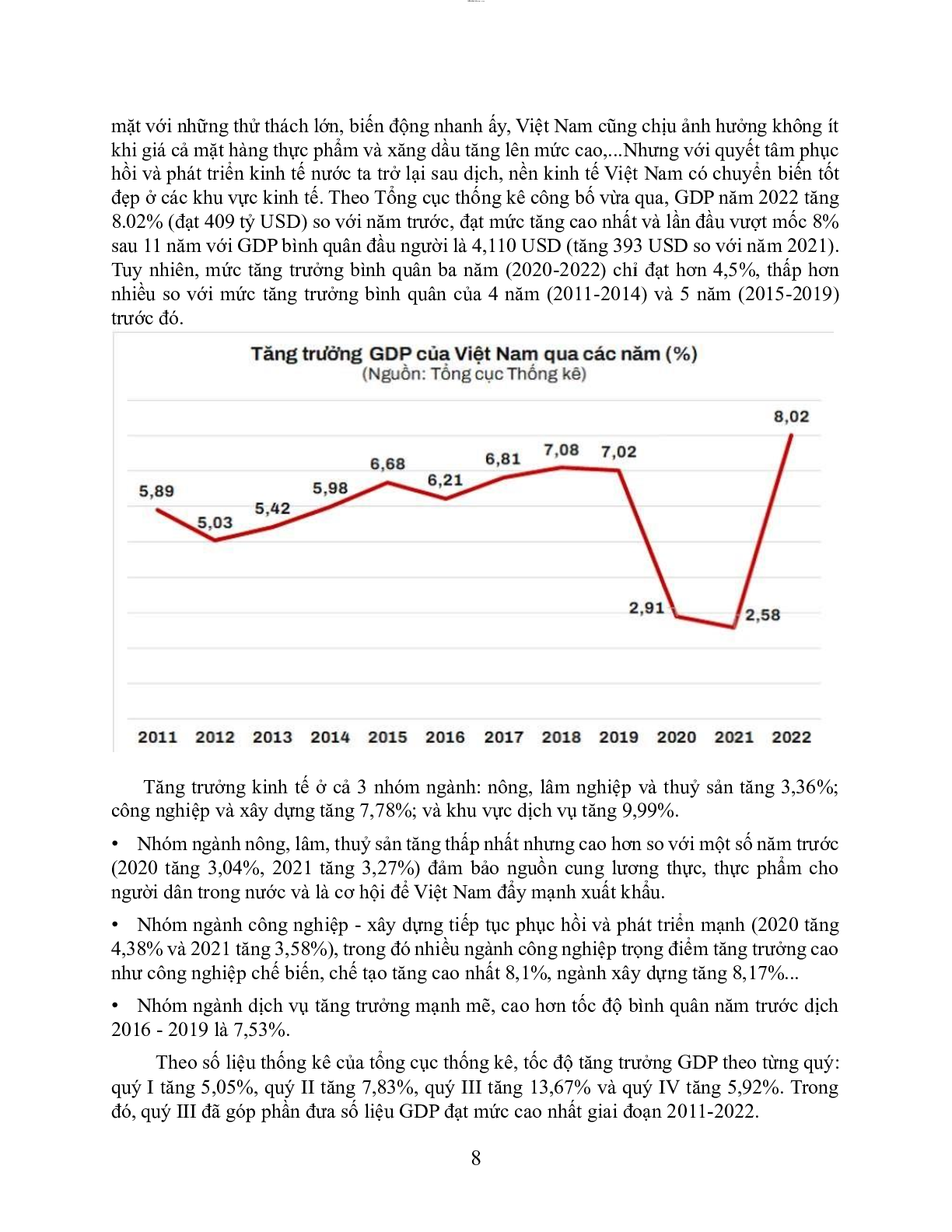 Tiểu luận về Tăng trưởng kinh tế | Kinh tế vĩ mô | Trường Đại học Kinh tế Thành phố Hồ Chí Minh (trang 8)