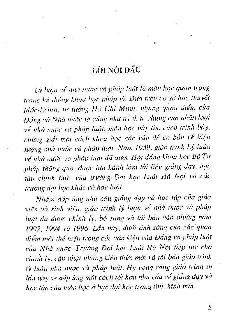 Giáo trình môn Lý luận nhà nước và pháp luật | Đại học Luật Hà Nội (trang 3)