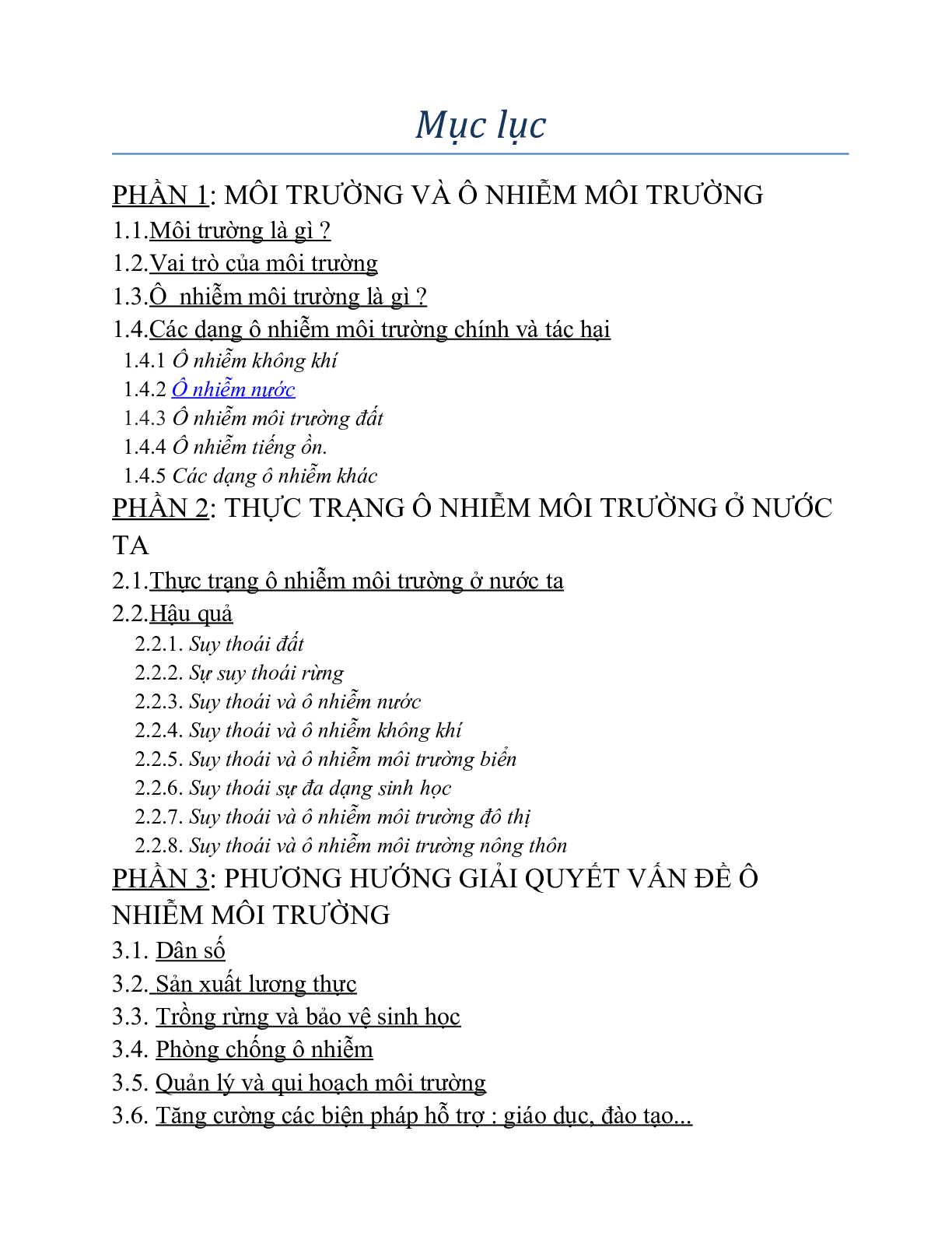 Mẫu tiểu luận về ô nhiễm môi trường | Trường Đại học Sư phạm Kỹ thuật Thành phố Hồ Chí Minh (trang 3)