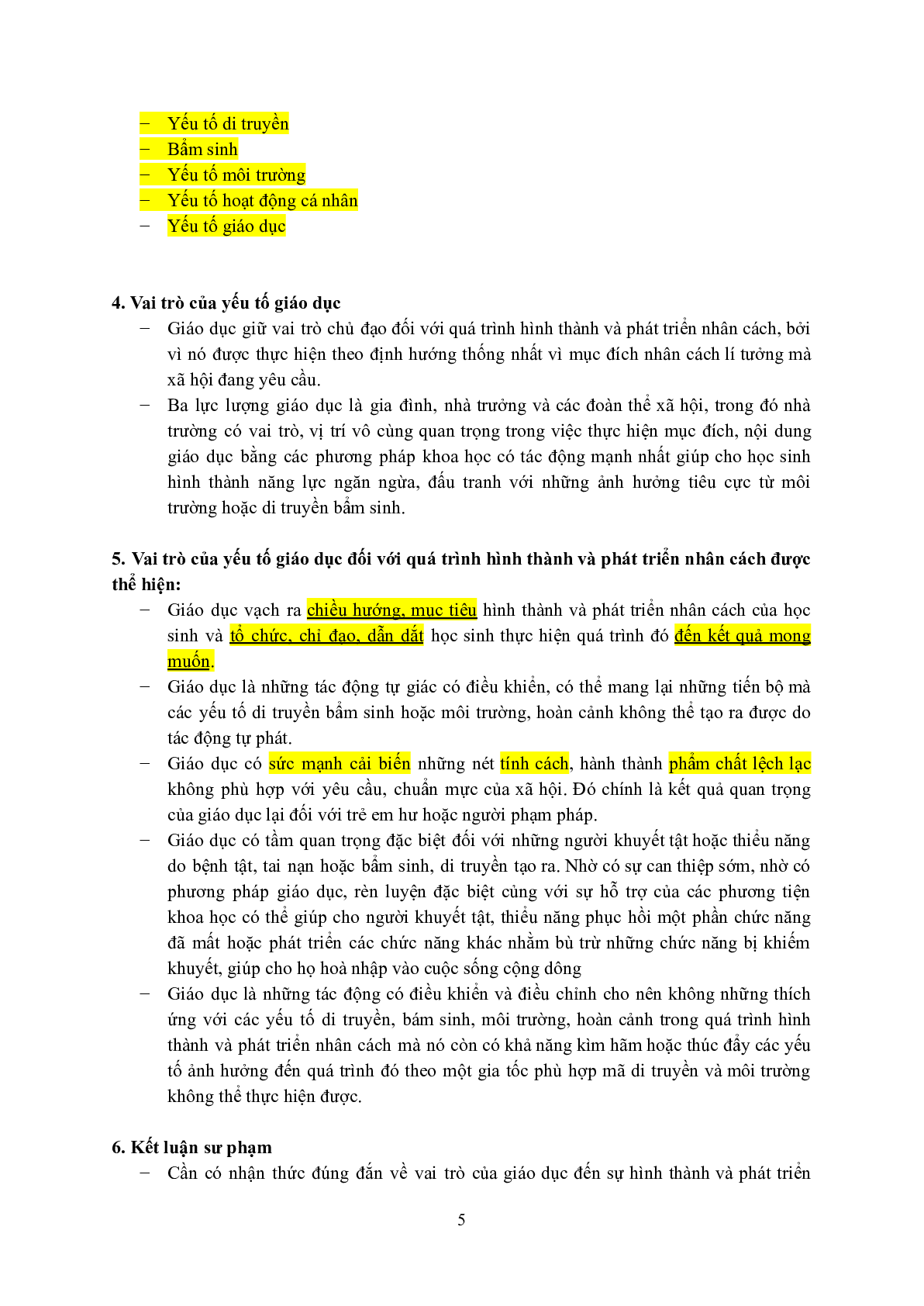 TOP 8 câu hỏi ôn tập học phần: Giáo dục học (trang 5)