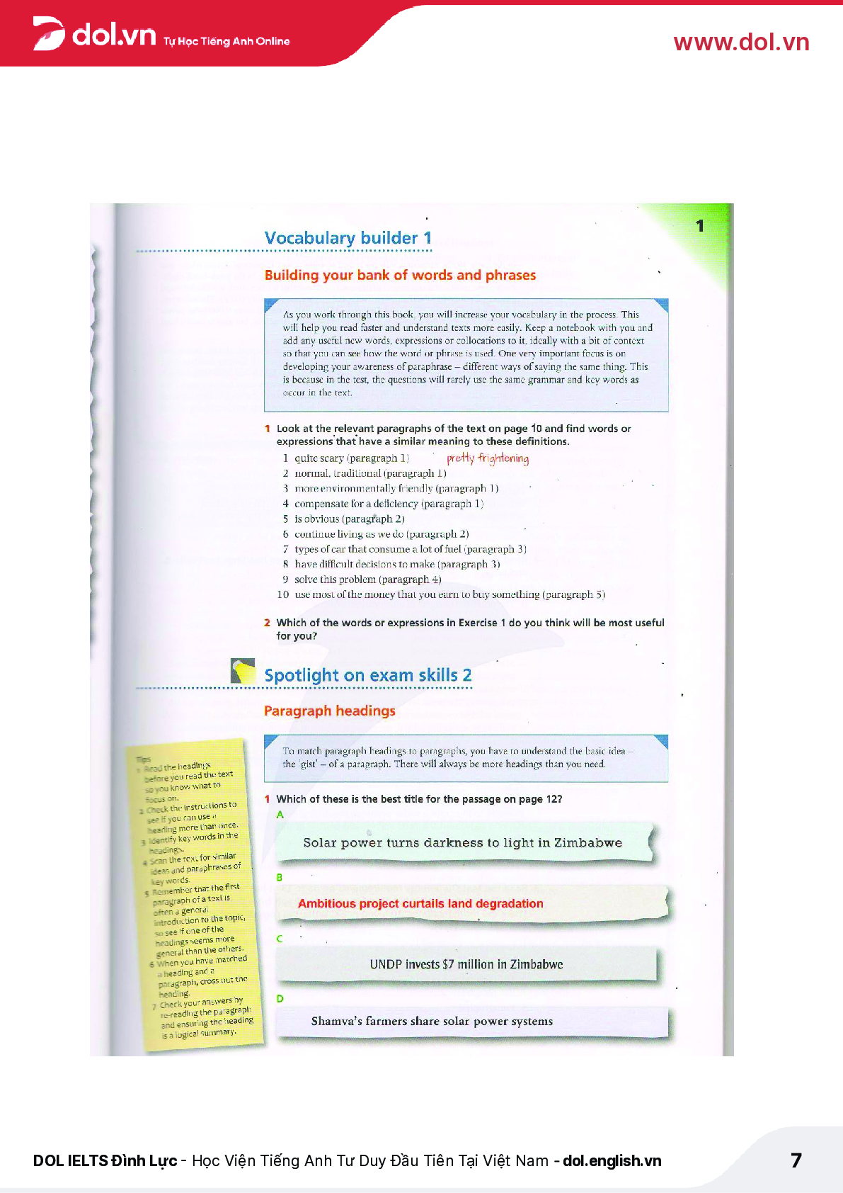 Sách IELTS Advantage Reading Skills pdf | Xem online, tải PDF miễn phí (trang 7)