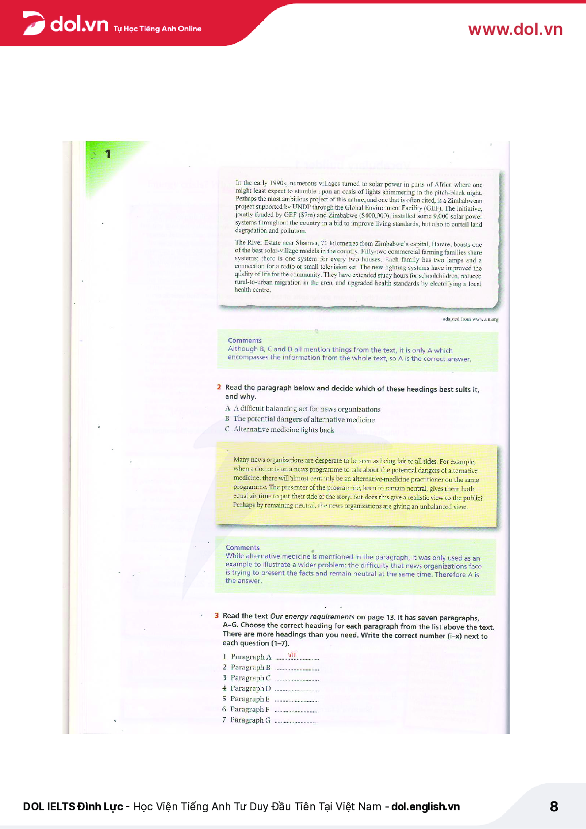 Sách IELTS Advantage Reading Skills pdf | Xem online, tải PDF miễn phí (trang 8)