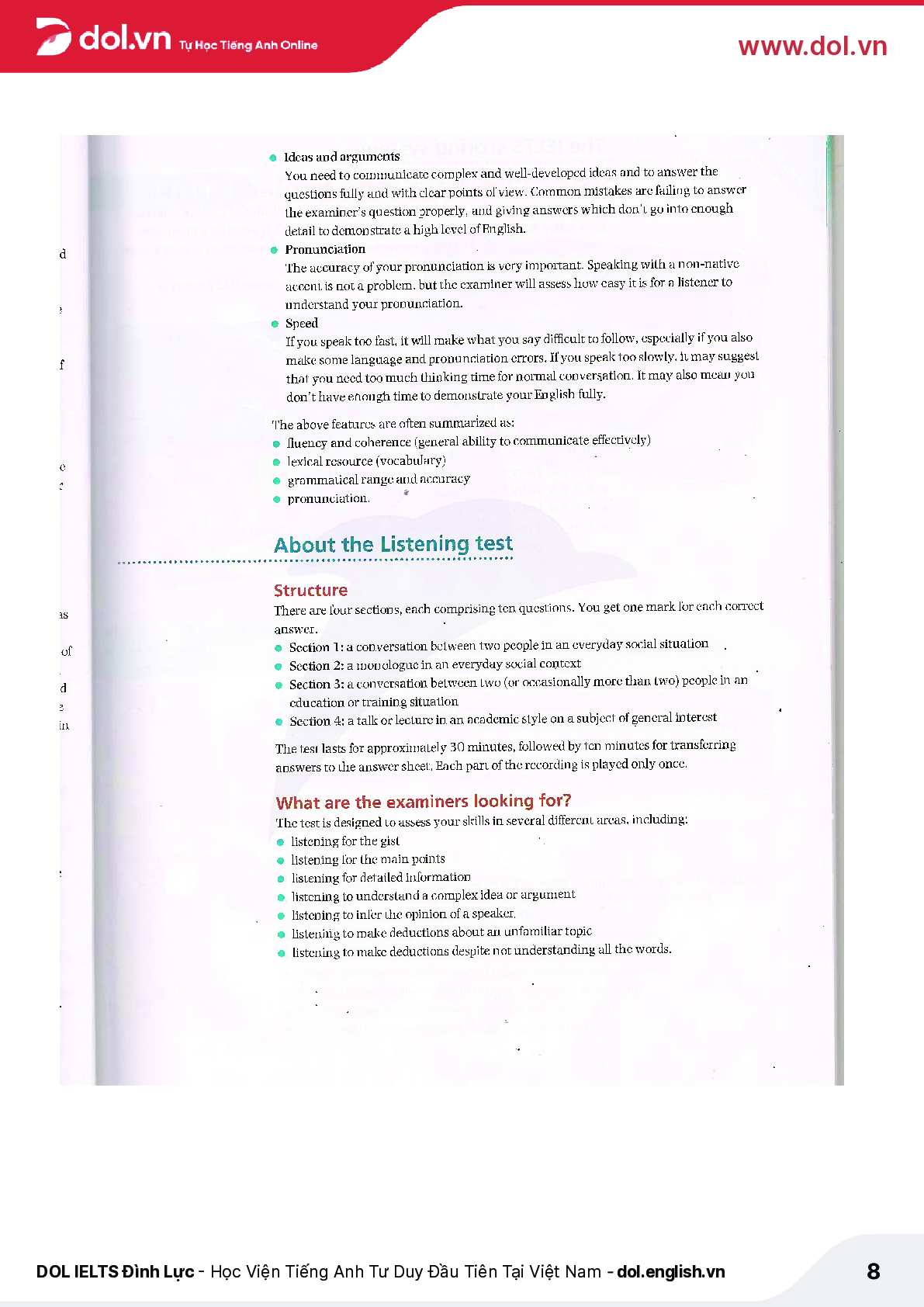 Sách IELTS Advantage Speaking & Listening Skills pdf | Xem online, tải PDF miễn phí (trang 8)