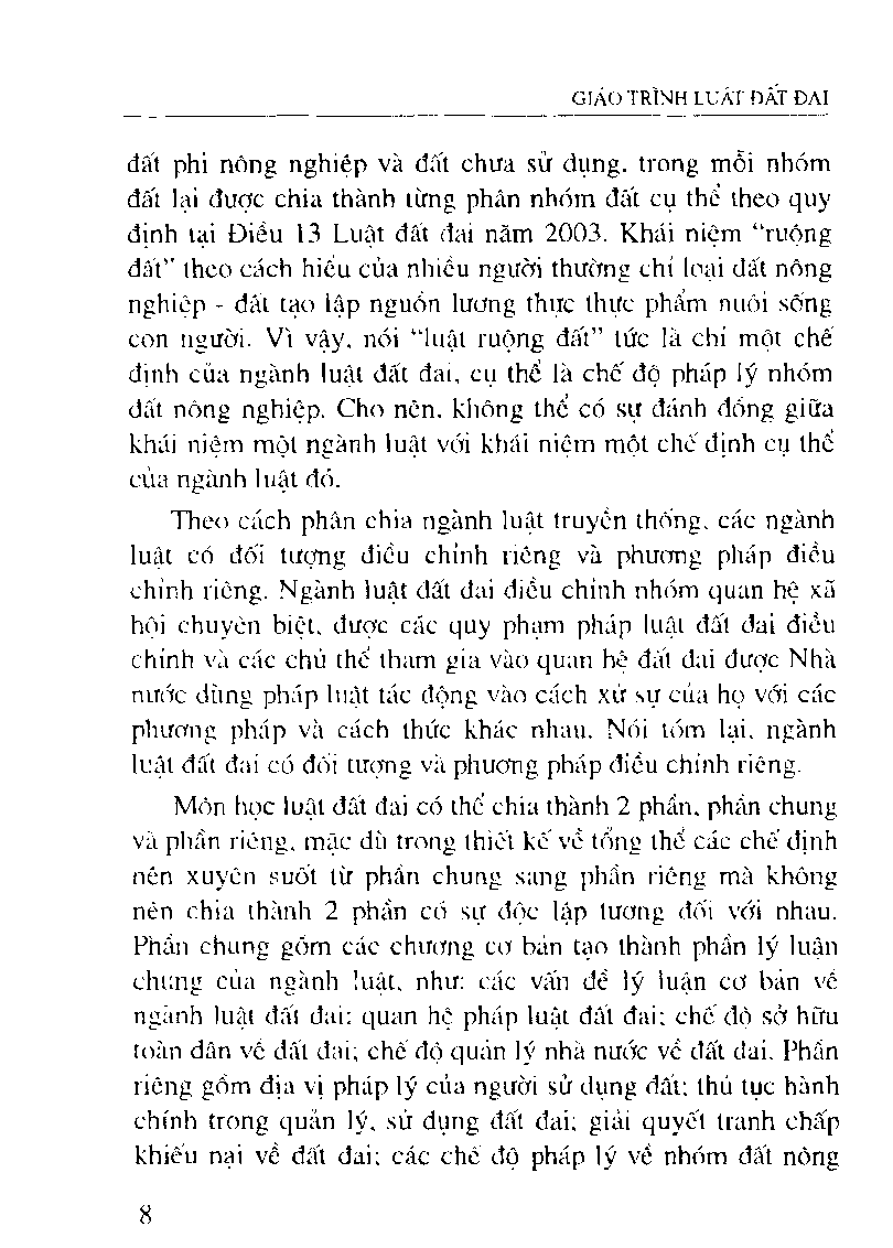 Giáo trình môn Luật đất đai | Đại học Luật Hà Nội (trang 8)