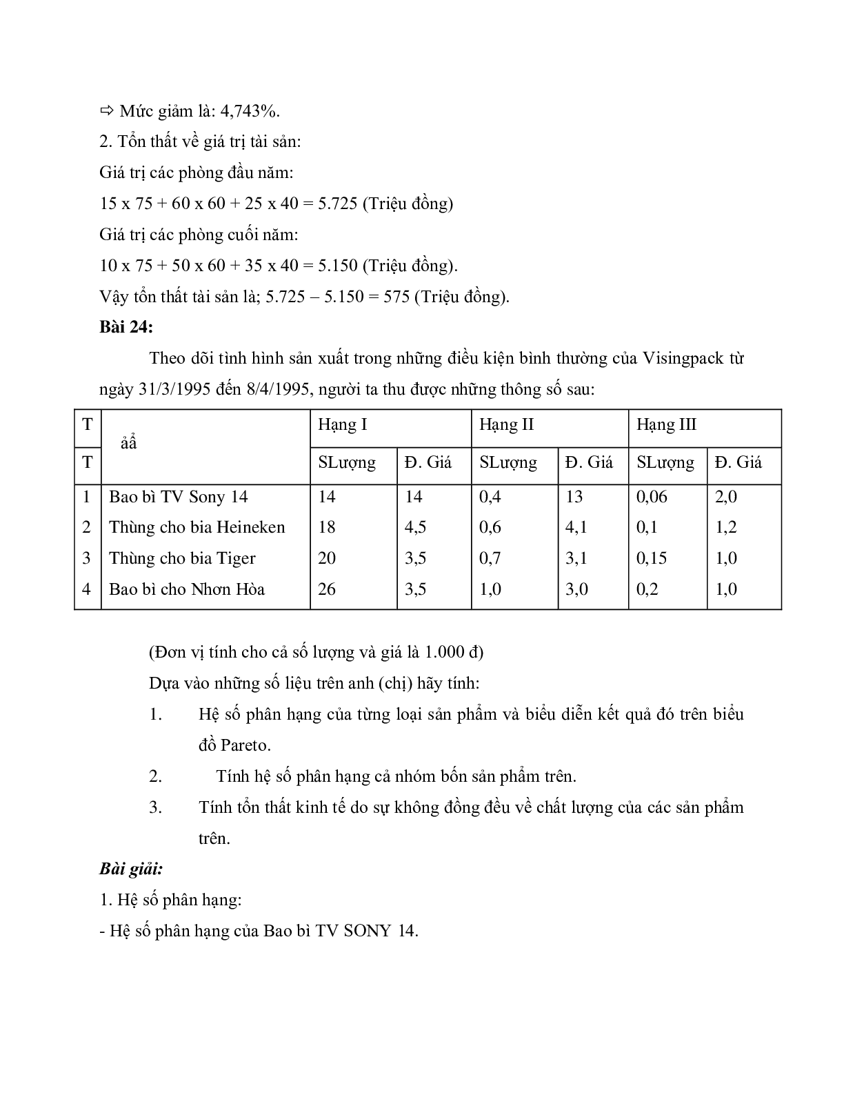 Ngân hàng câu hỏi bài tập Quản trị chất lượng (có lời giải) | Trường Đại học Kinh Tế Kỹ Thuật Công Nghiệp (trang 4)