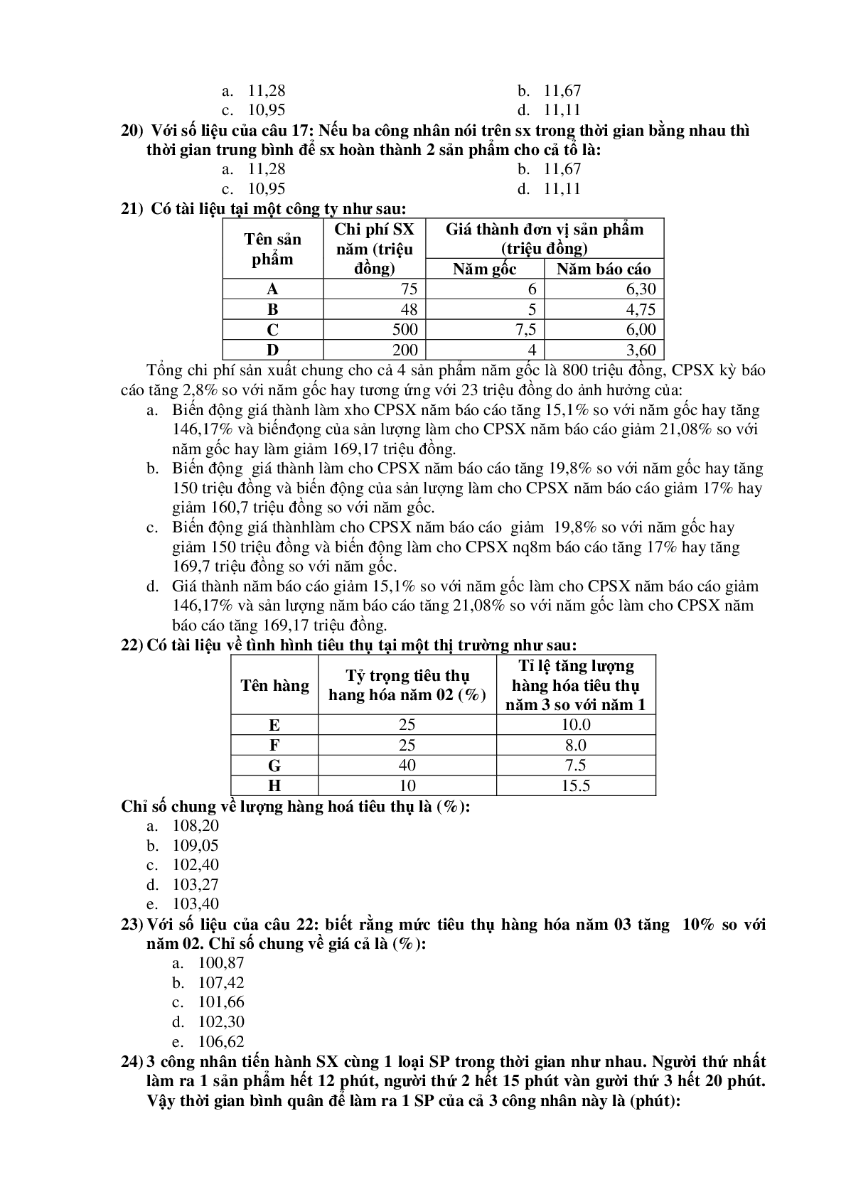 TOP 150 Câu hỏi trắc nghiệm môn Nguyên lý thống kê hay, hấp dẫn nhất (trang 3)