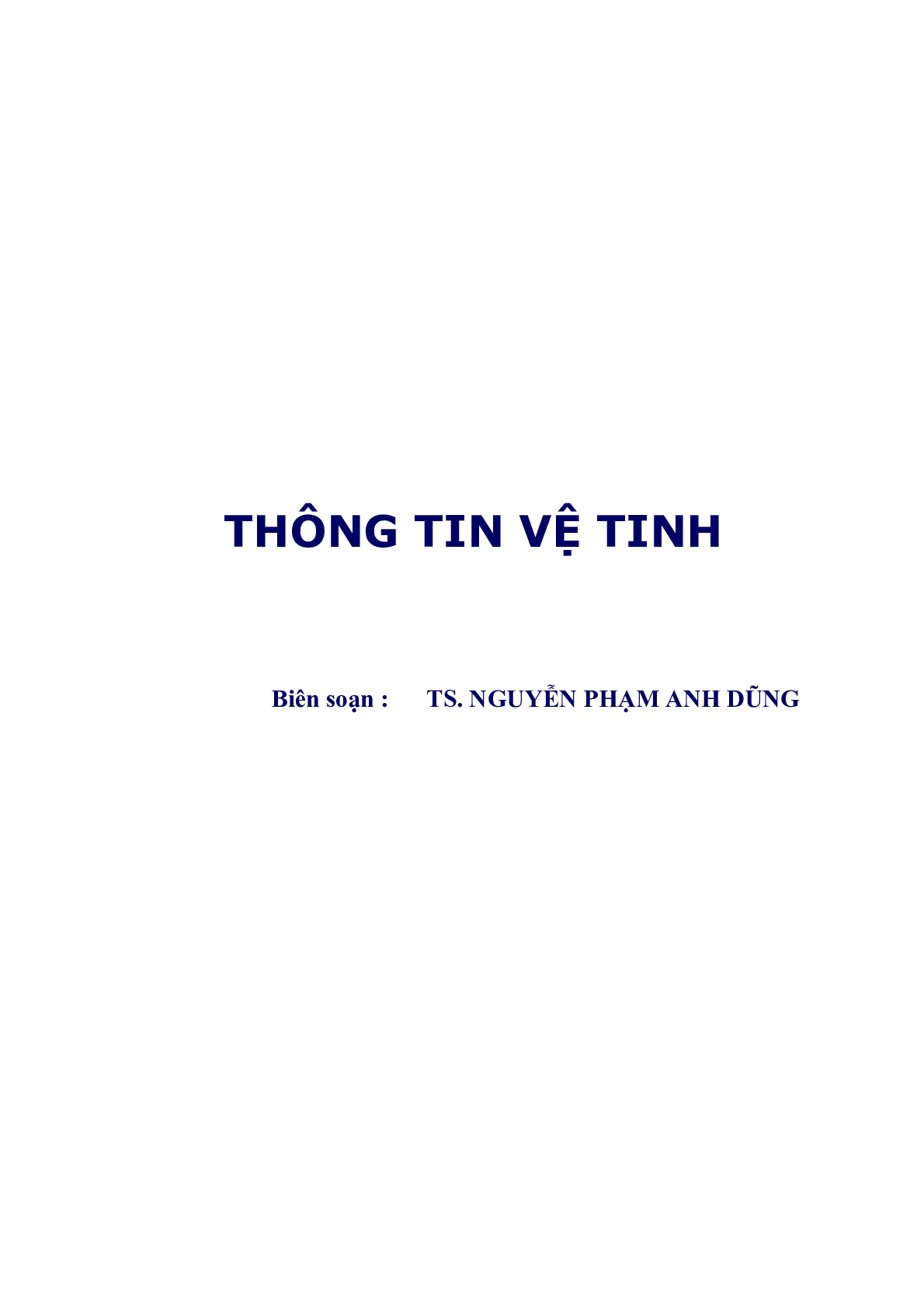 Giáo trình môn Thông tin vệ tinh | Đại học Bách khoa Hà Nội (trang 2)