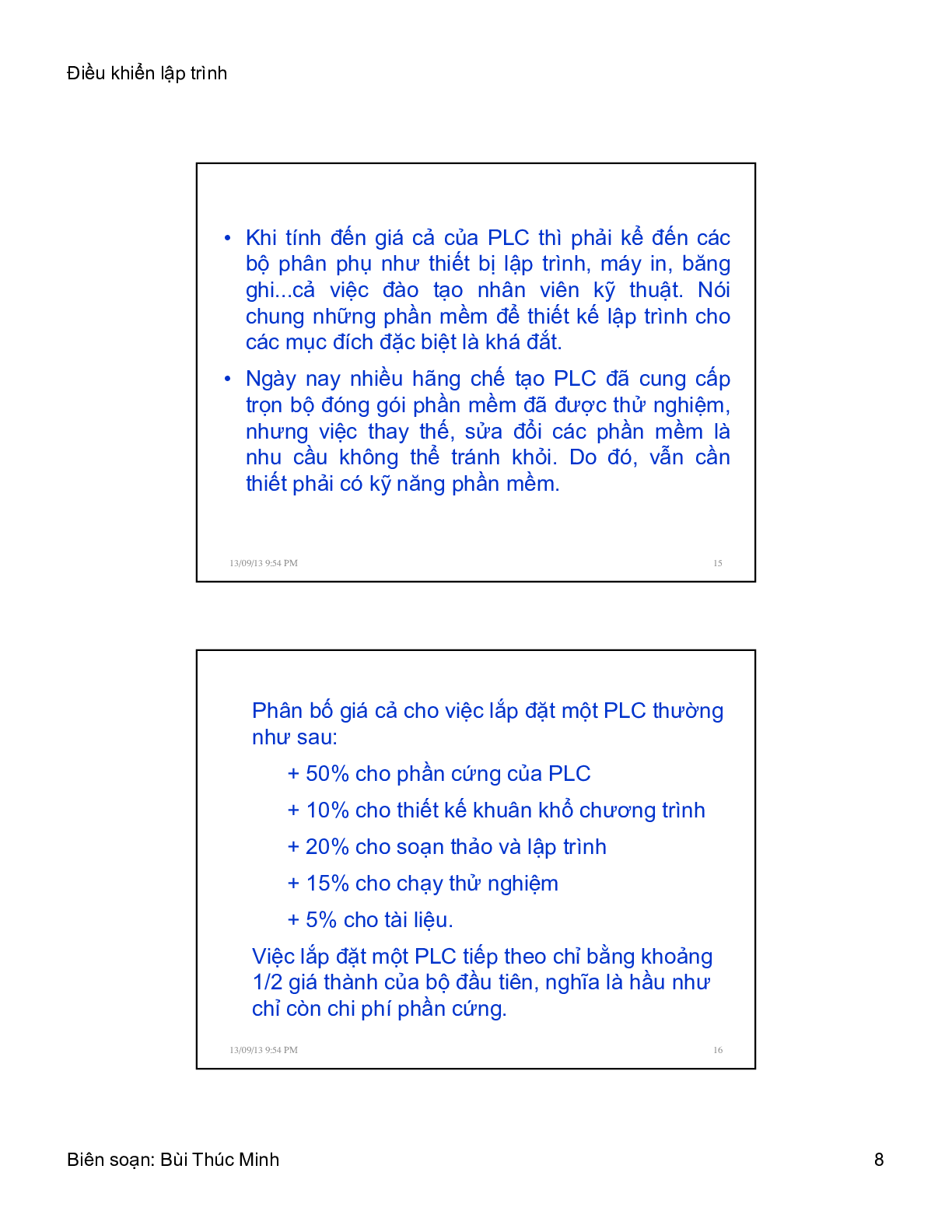 Bài giảng PPT (Power Point) học phần Điều khiển LOGIC & PLC | SLIDE | Đại học Nha Trang (trang 8)