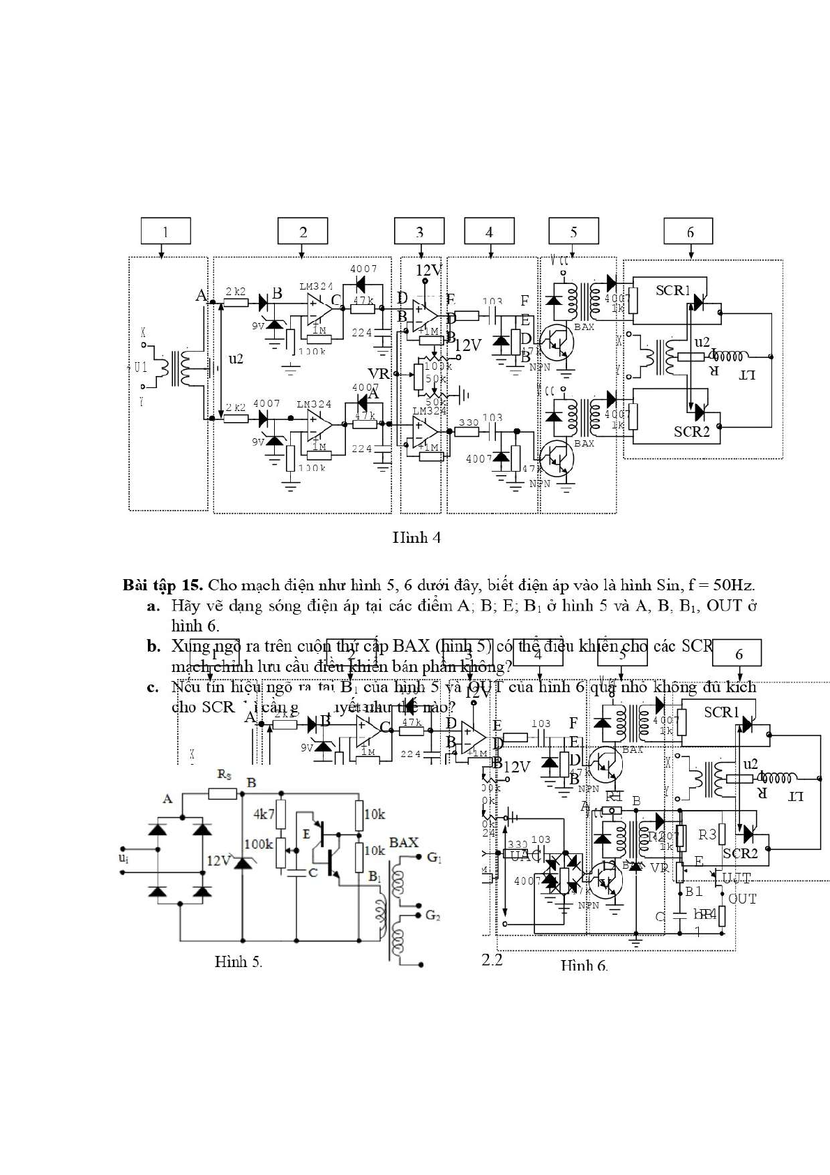 Ngân hàng bài tập Mạch chỉnh lưu (có lời giải) | Điện tử công suất | Trường Đại học Sư phạm Kỹ thuật Thành phố Hồ Chí Minh (trang 5)