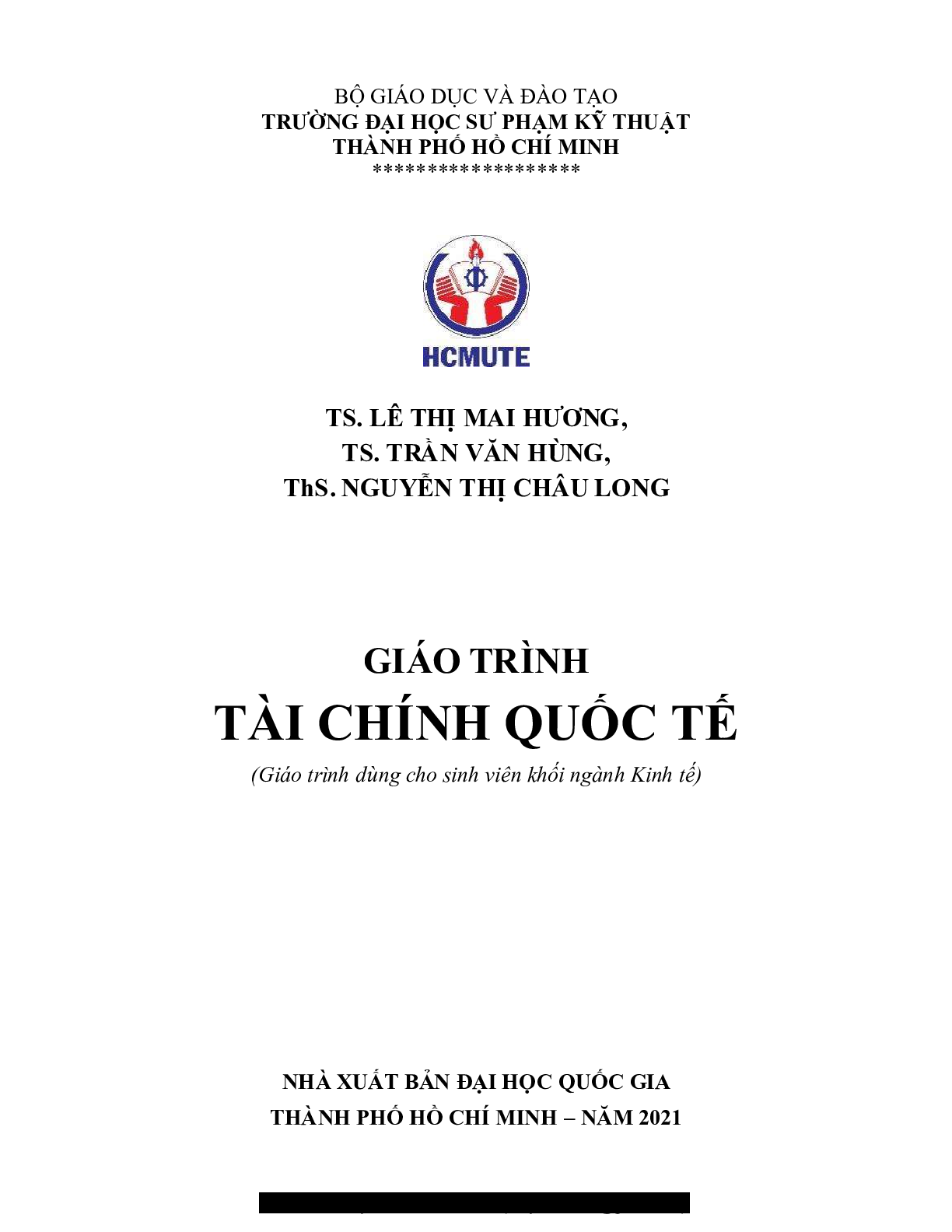 Giáo trình môn Tài chính quốc tế | Trường Đại học Sư phạm Kỹ thuật Thành phố Hồ Chí Minh (trang 2)