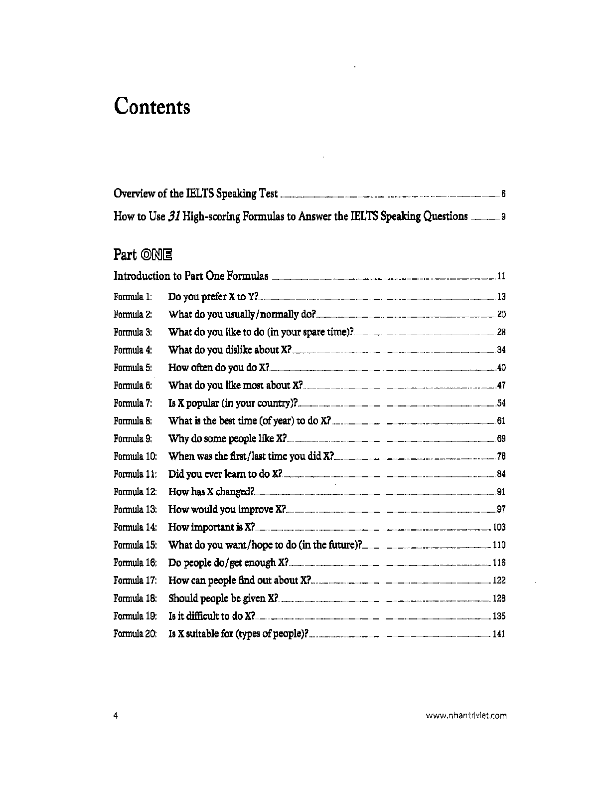 Sách 31 High-scoring Formulas To Answers The IELTS Speaking Questions | Xem online, tải PDF miễn phí (trang 6)