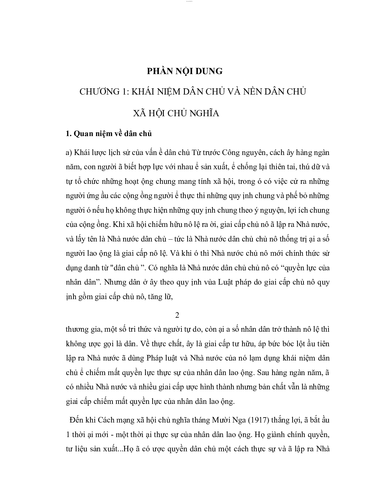 Dân chủ và nền dân chủ xã hội chủ nghĩa ở Việt Nam hiện nay | Tiểu luận môn Chủ nghĩa xã hội khoa học | Trường Đại học Đại Nam (trang 3)