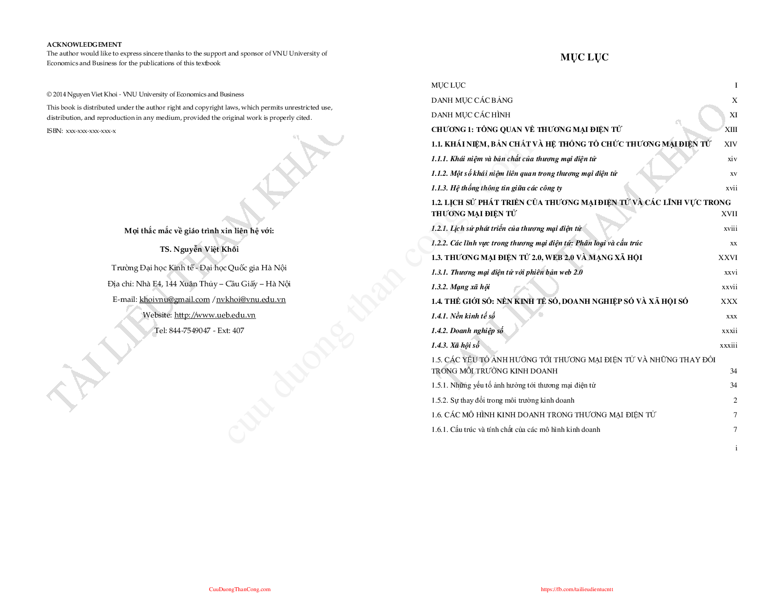 Giáo trình môn Thương mại điện tử | Đại học Kinh tế - Đại học Quốc Gia Hà Nội (trang 2)