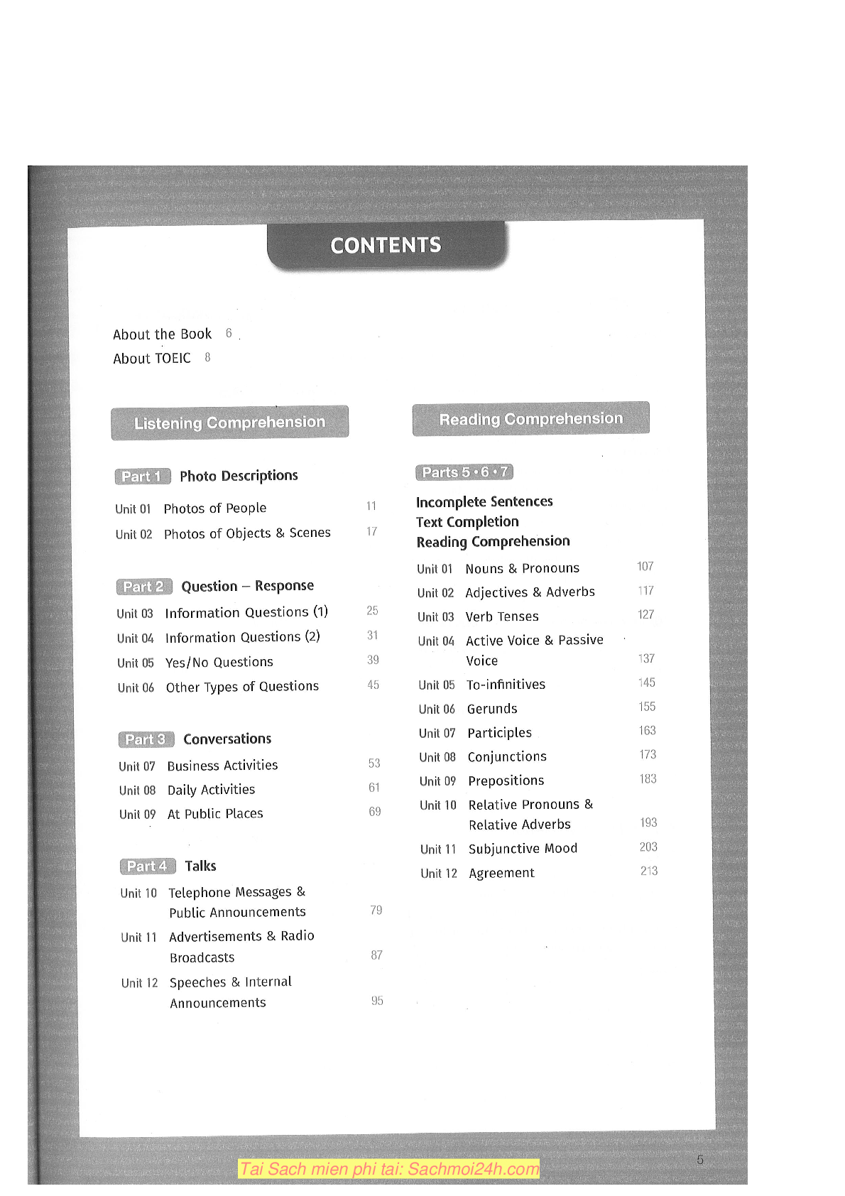 Sách TOEIC Preparation LC + RC Volume 1 | Xem online, tải PDF miễn phí (trang 3)