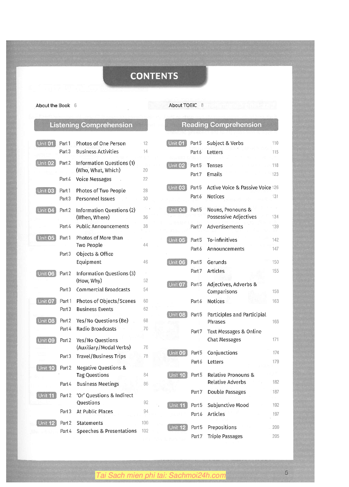 Sách TOEIC Preparation LC + RC Volume 2 | Xem online, tải PDF miễn phí (trang 6)