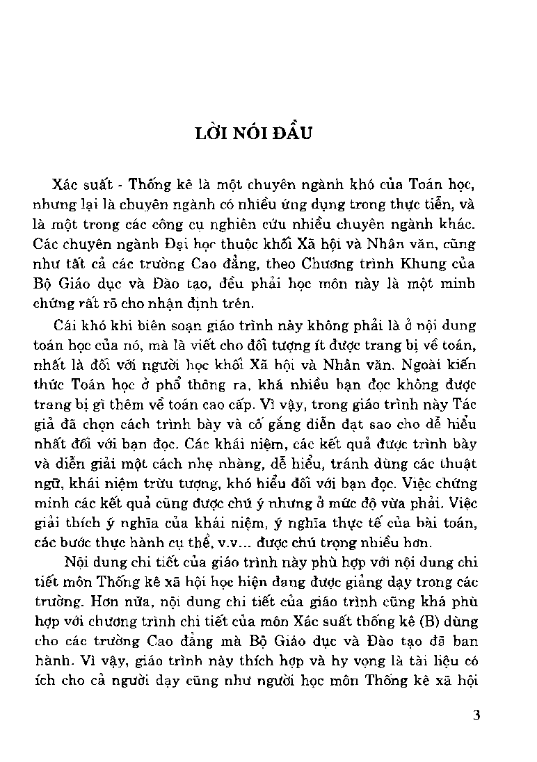 Giáo trình học phần: Thống kê xã hội học (trang 4)