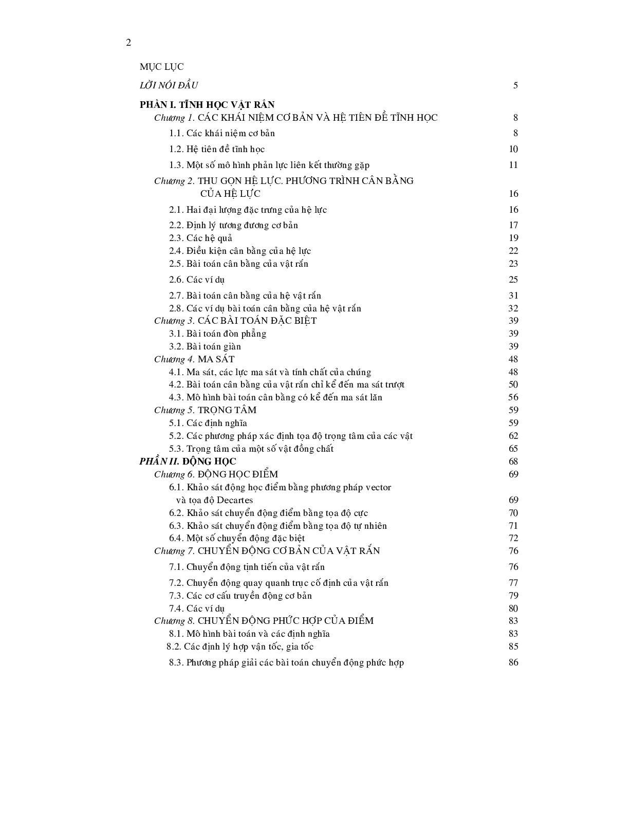 Giáo trình môn Cơ lý thuyết | Đại học Quốc gia Thành phố Hồ Chí Minh (trang 2)