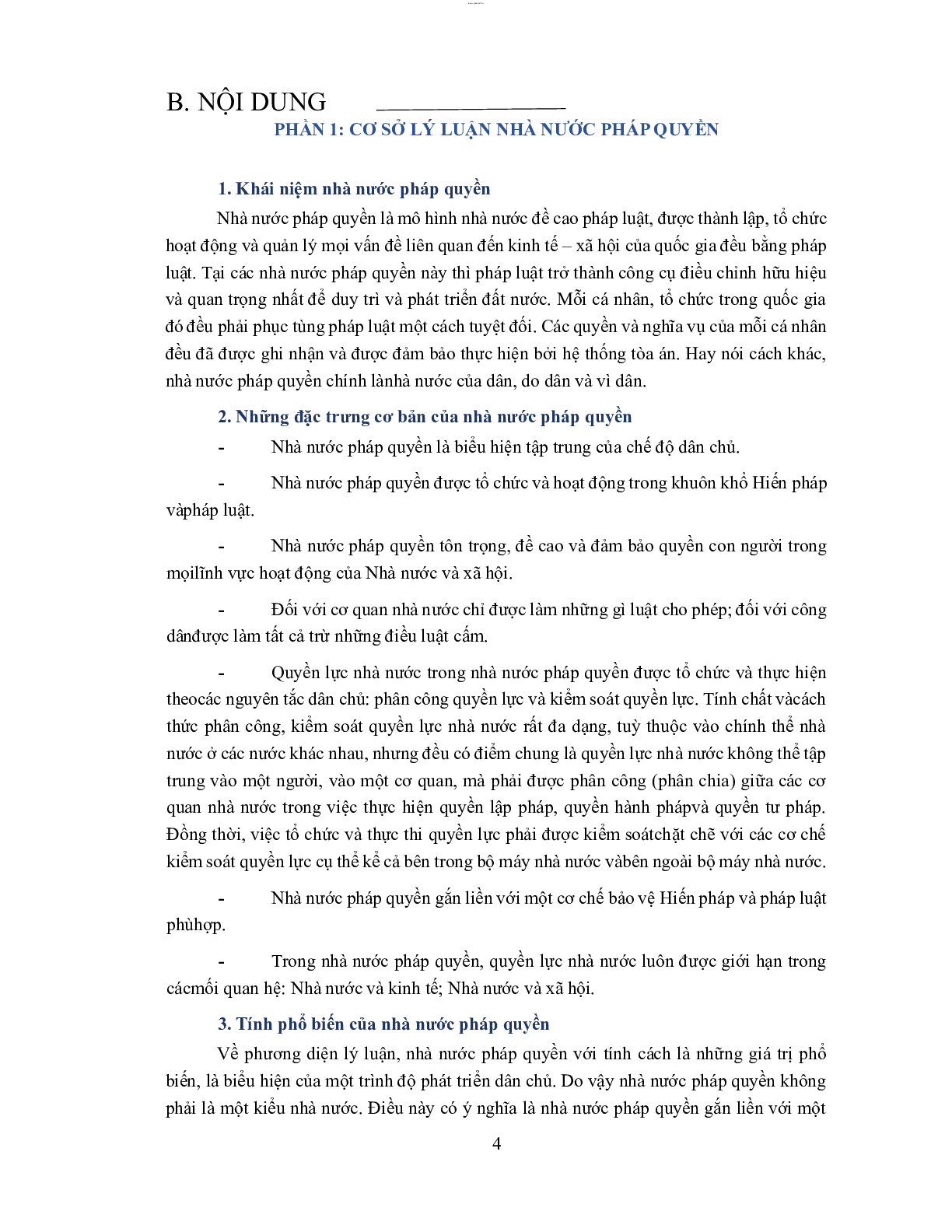 Xây dựng nhà nước pháp quyền Xã hội chủ nghĩa Việt Nam | Tiểu luận môn Chủ nghĩa xã hội khoa học | NEU (trang 4)