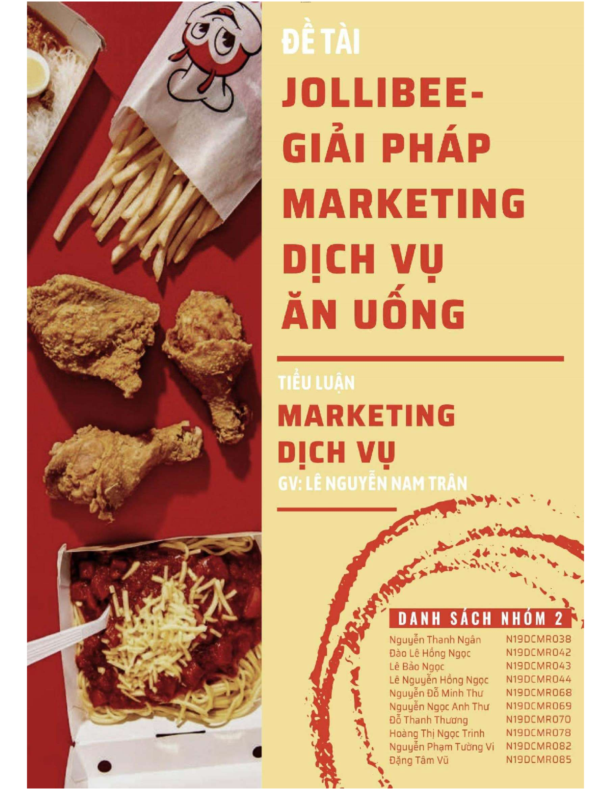 Jollibee - Giải pháp marketing dịch vụ ăn uống | Tiểu luận môn Marketing dịch vụ | PTIT (trang 1)