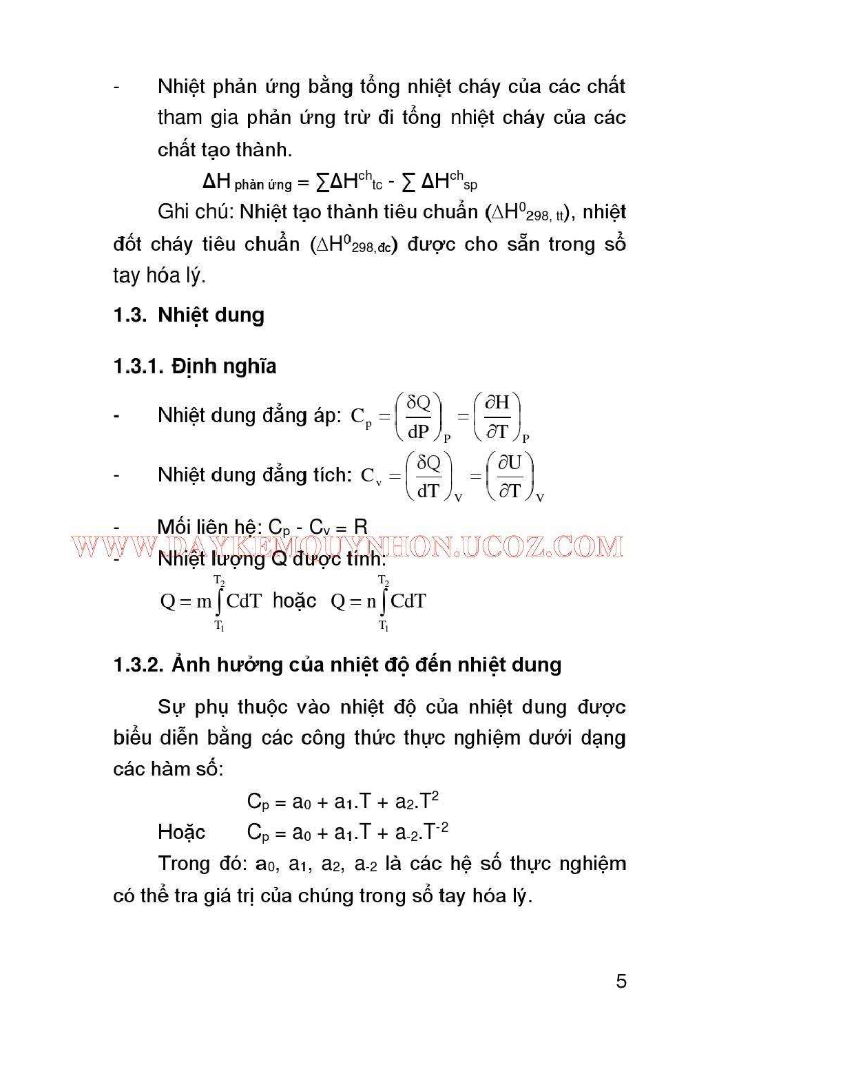 Ngân hàng bài tập HÓA LÝ (có đáp án) hay, hấp dẫn nhất (trang 4)