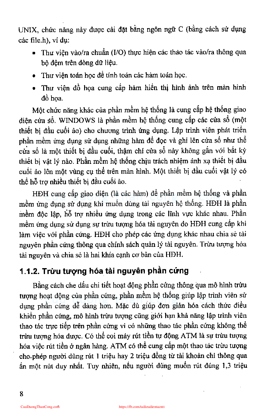 Giáo trình môn Nguyên lý hệ điều hành | Hồ Đắc Phương | NXB Giáo dục Việt Nam (trang 8)