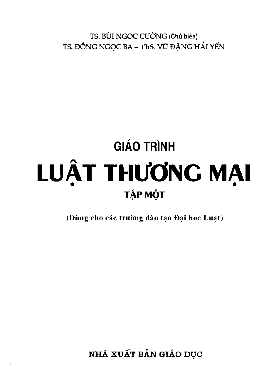 Giáo trình môn Luật thương mại 1 | Đại học Luật Hà Nội (trang 2)