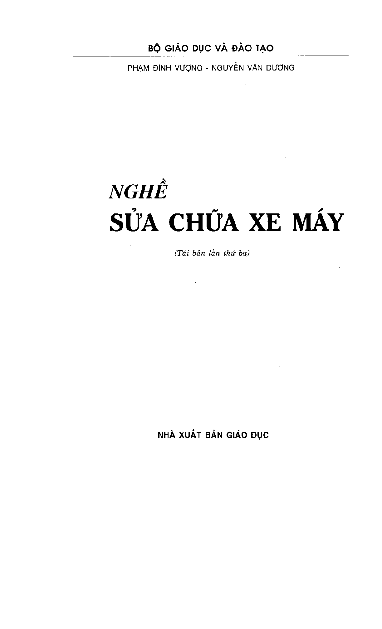 Giáo trình Nghề sửa chữa xe máy | NXB Giáo Dục (trang 2)