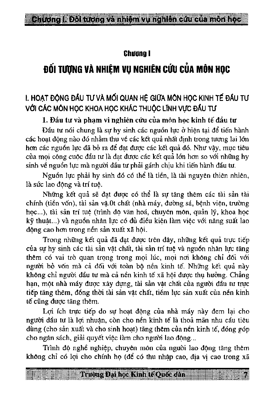 Giáo trình môn Kinh tế đầu tư | Trường Đại học Kinh tế Quốc Dân (trang 6)