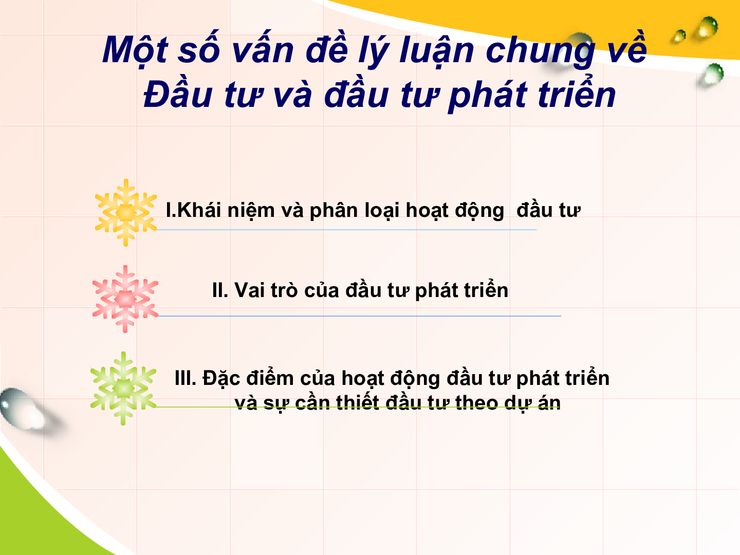 Bài giảng PPT (Power Point) học phần Kinh tế đầu tư | SLIDE | Trường Đại học Kinh tế Quốc Dân (trang 3)