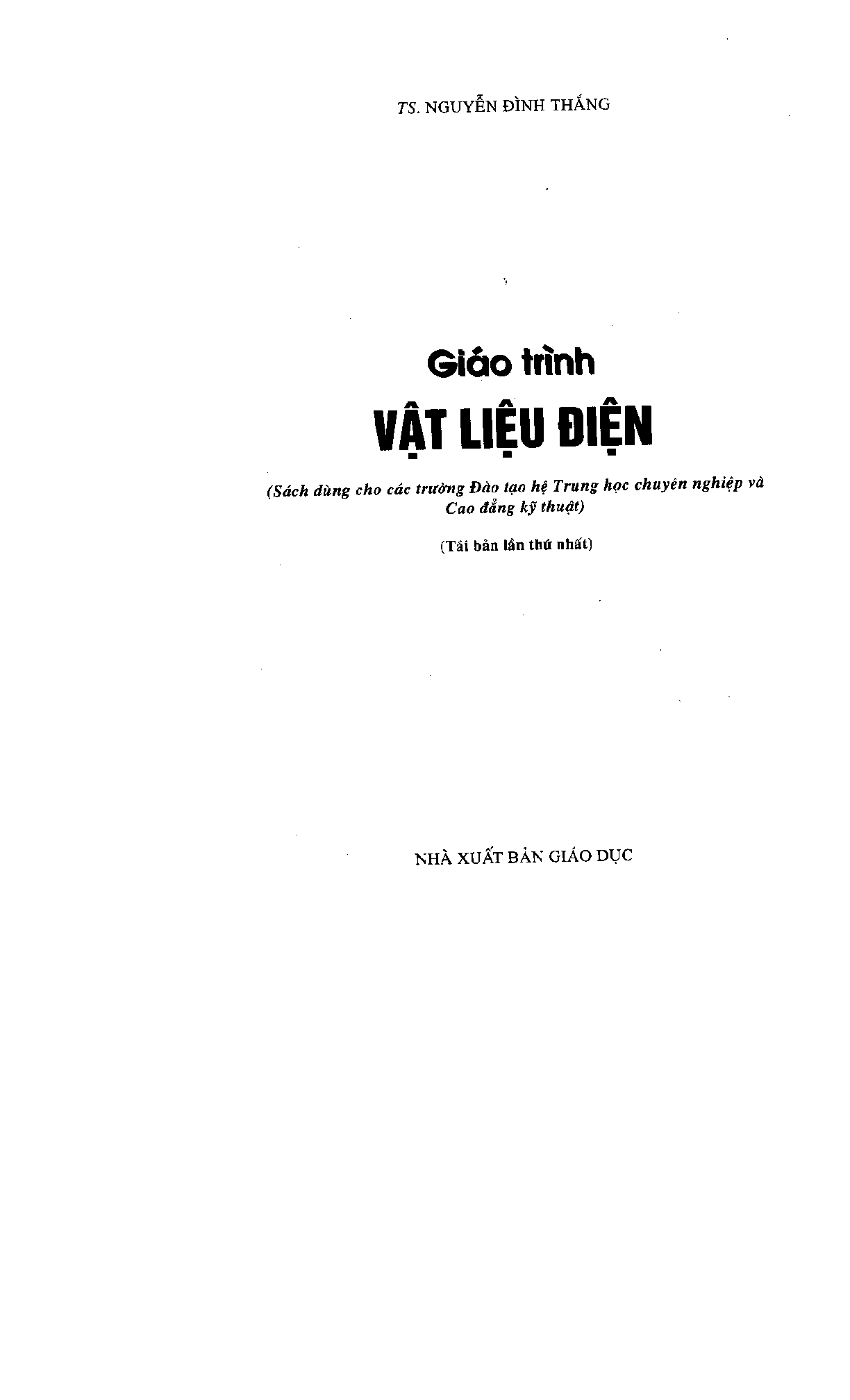 Giáo trình môn Vật liệu điện | Đại học Sư Phạm Kỹ Thuật TP Hồ Chí Minh (trang 2)