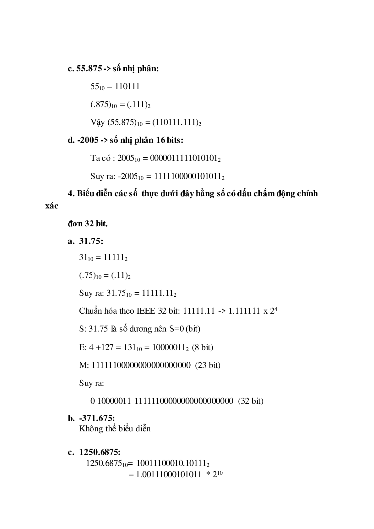 Ngân hàng bài tập Kiến trúc máy tính (có lời giải) hay, chi tiết nhất (trang 2)