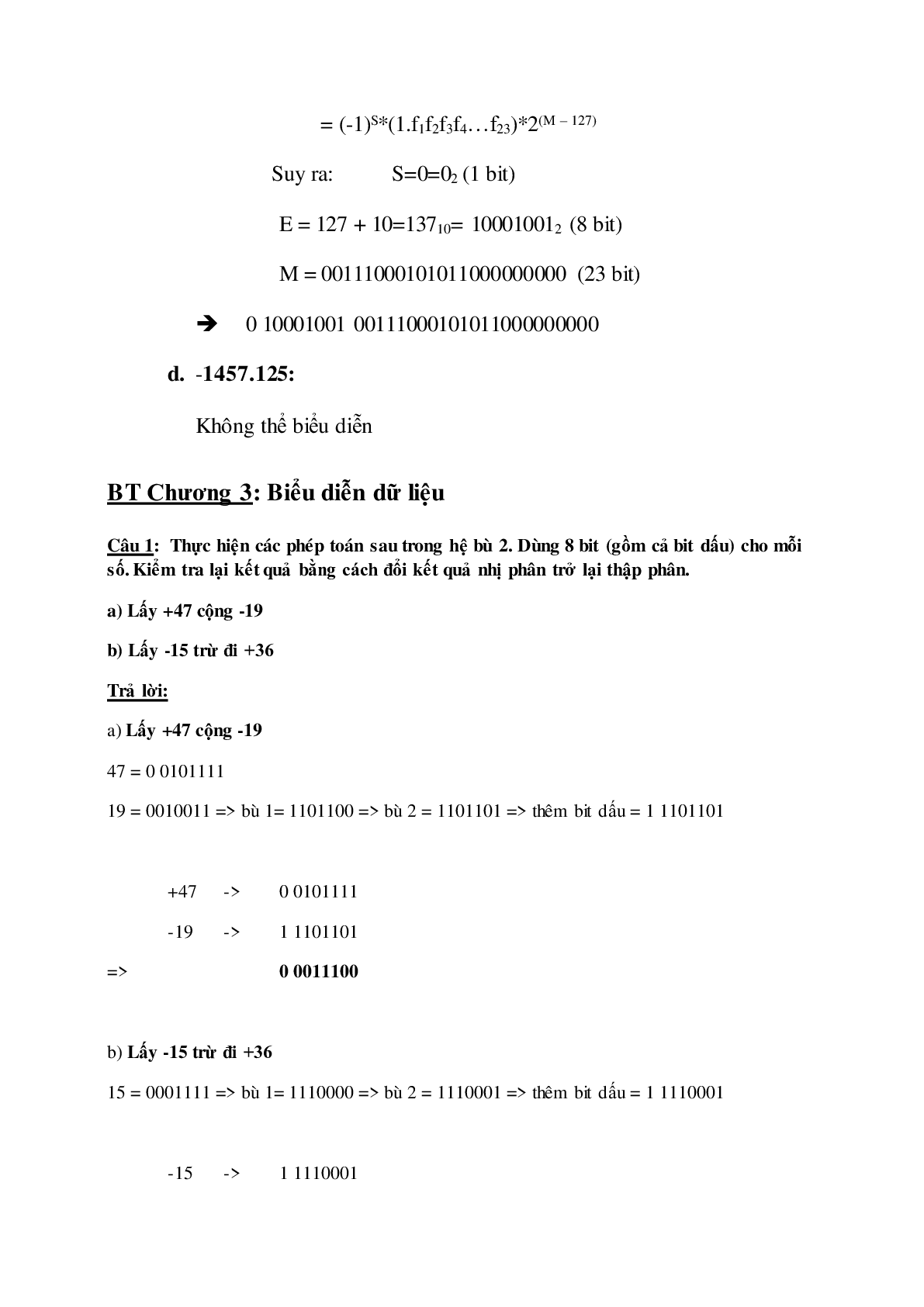 Ngân hàng bài tập Kiến trúc máy tính (có lời giải) hay, chi tiết nhất (trang 3)