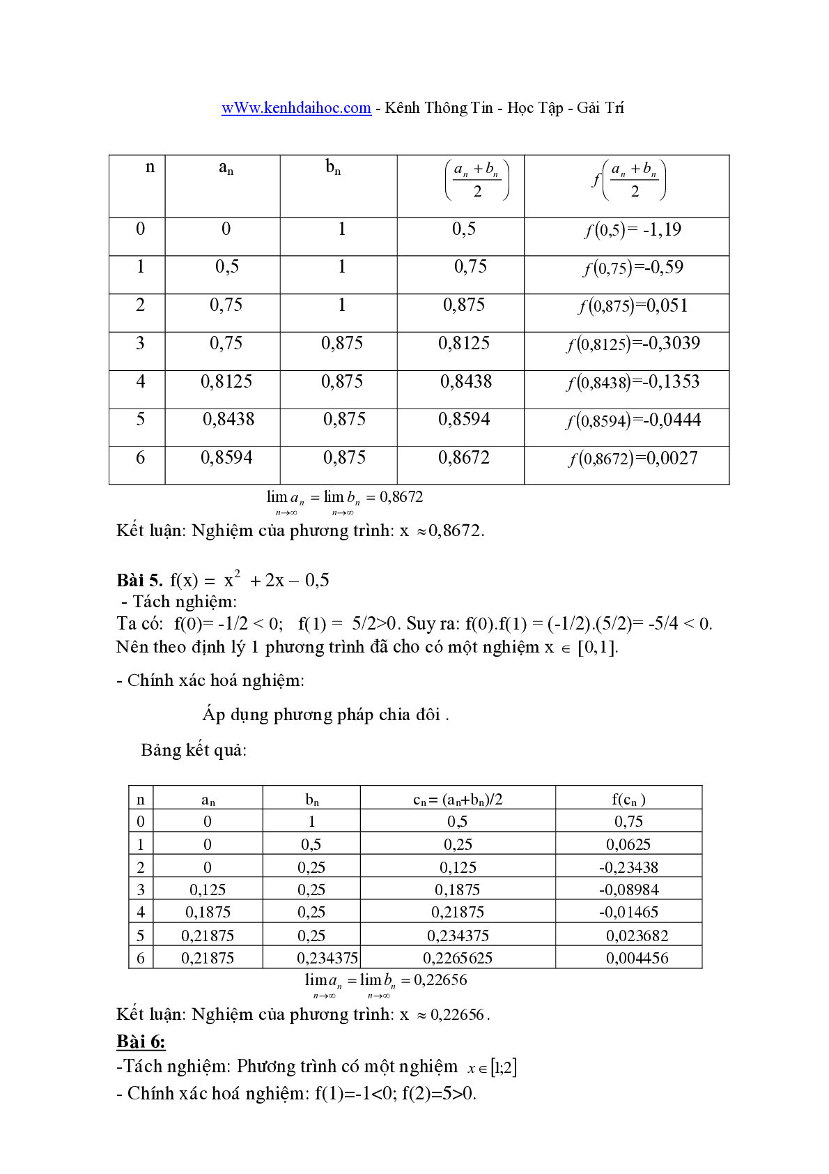 Ngân hàng bài tập Phương pháp tính (có lời giải) hay, chi tiết nhất (trang 8)