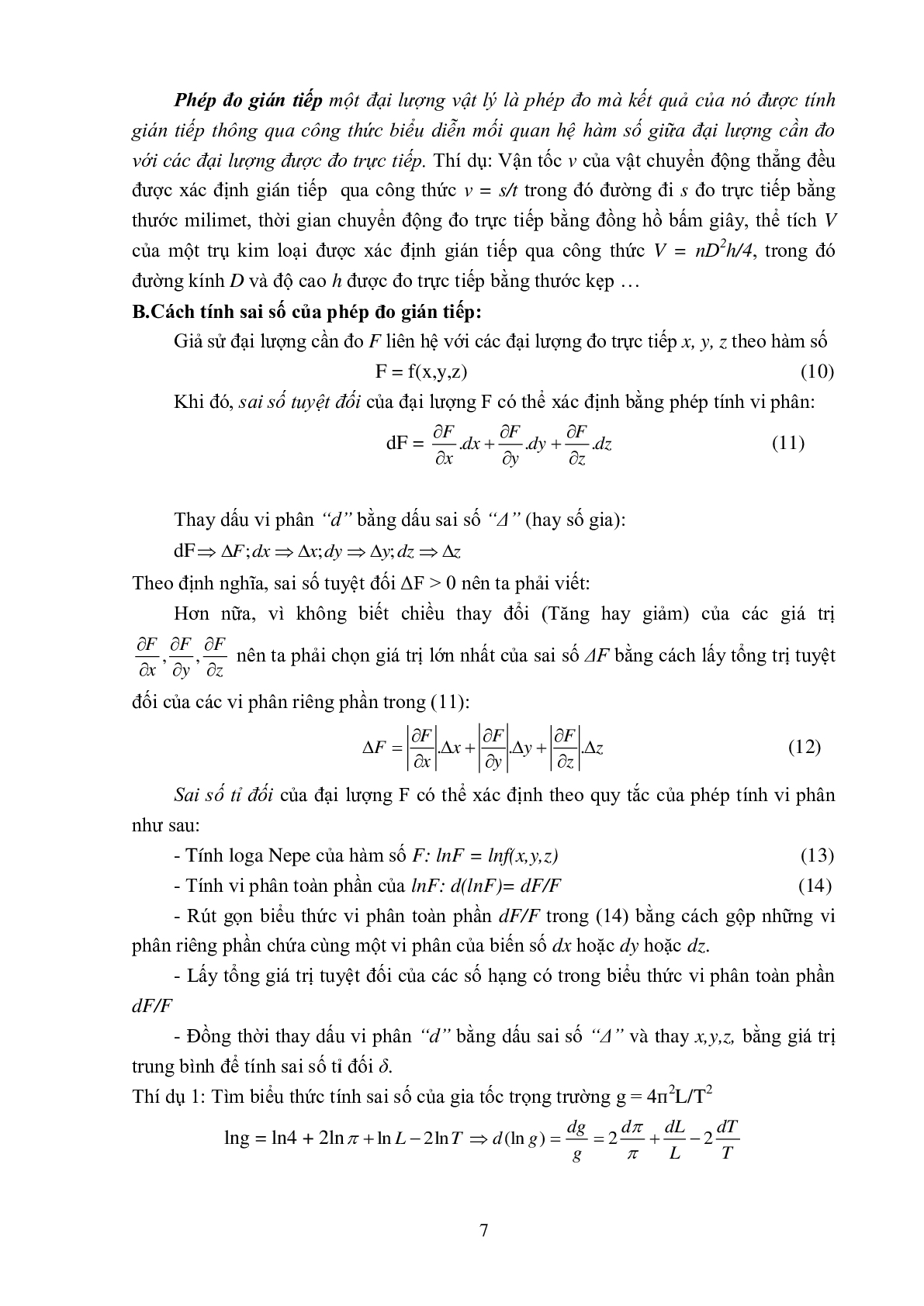 Tài liệu thí nghiệm Vật lý đại cương | Trường Đại học Sư phạm kỹ thuật Hưng Yên (trang 7)