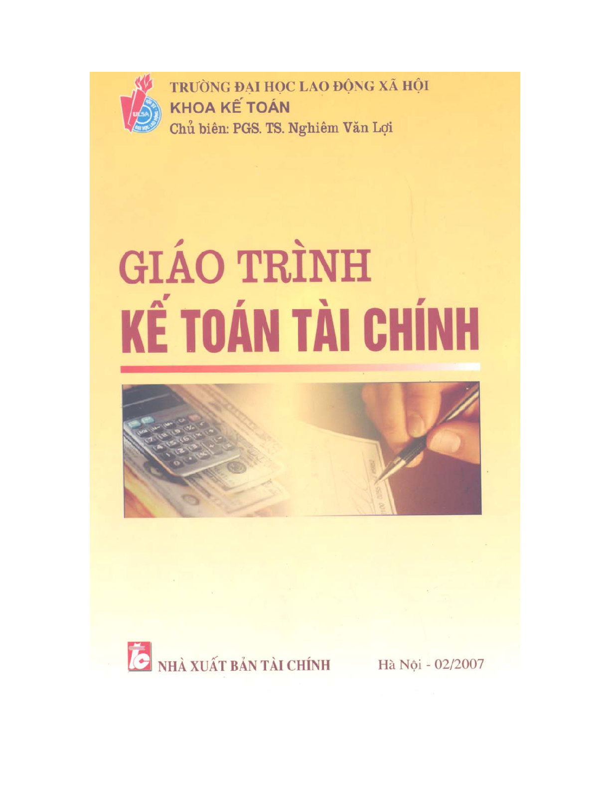 Giáo trình môn Kế toán tài chính | Đại học Lao động và Xã hội (trang 1)