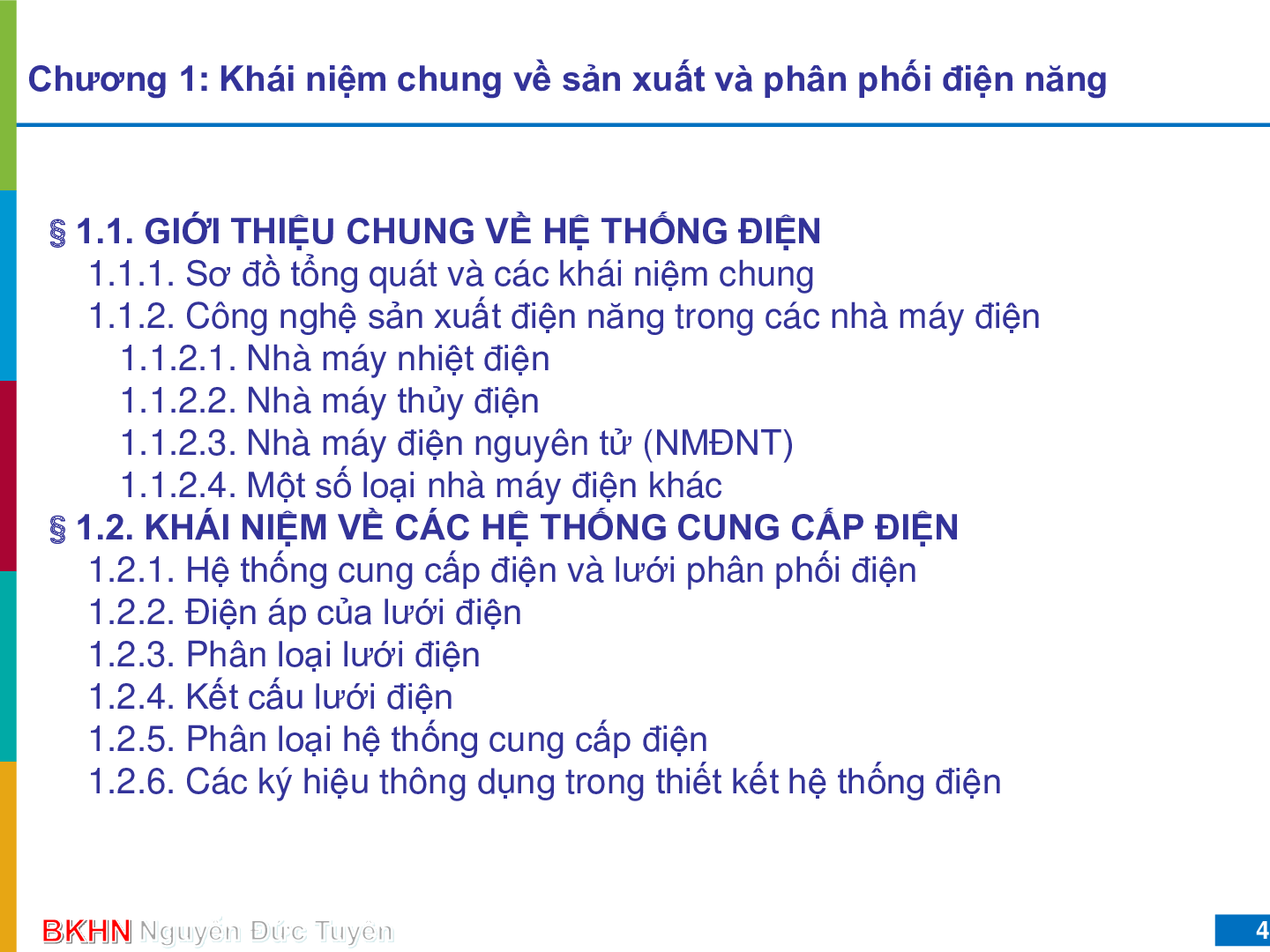 Bài giảng PPT (Power Point) học phần Hệ thống cung cấp điện | SLIDE | Đại học Bách Khoa Hà Nội (trang 4)