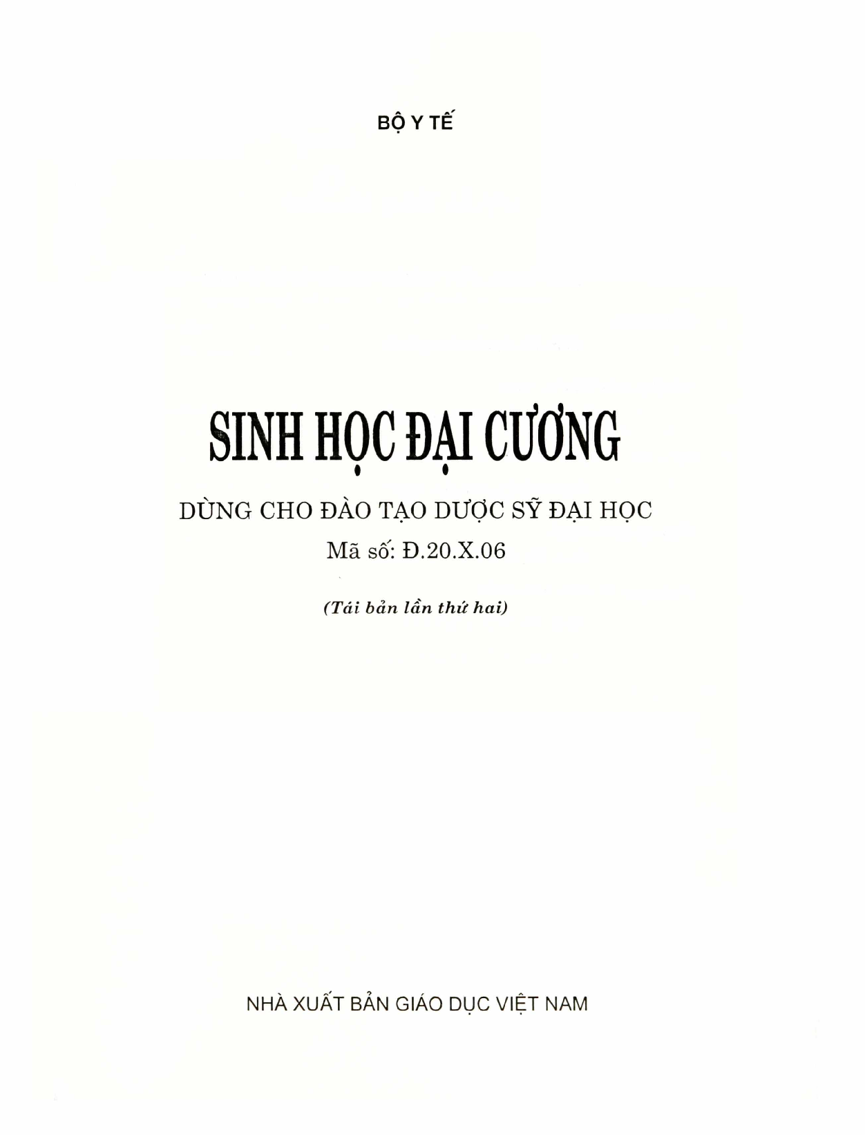 Giáo trình môn Sinh học đại cương | Đại học Bách khoa Hà Nội (trang 2)