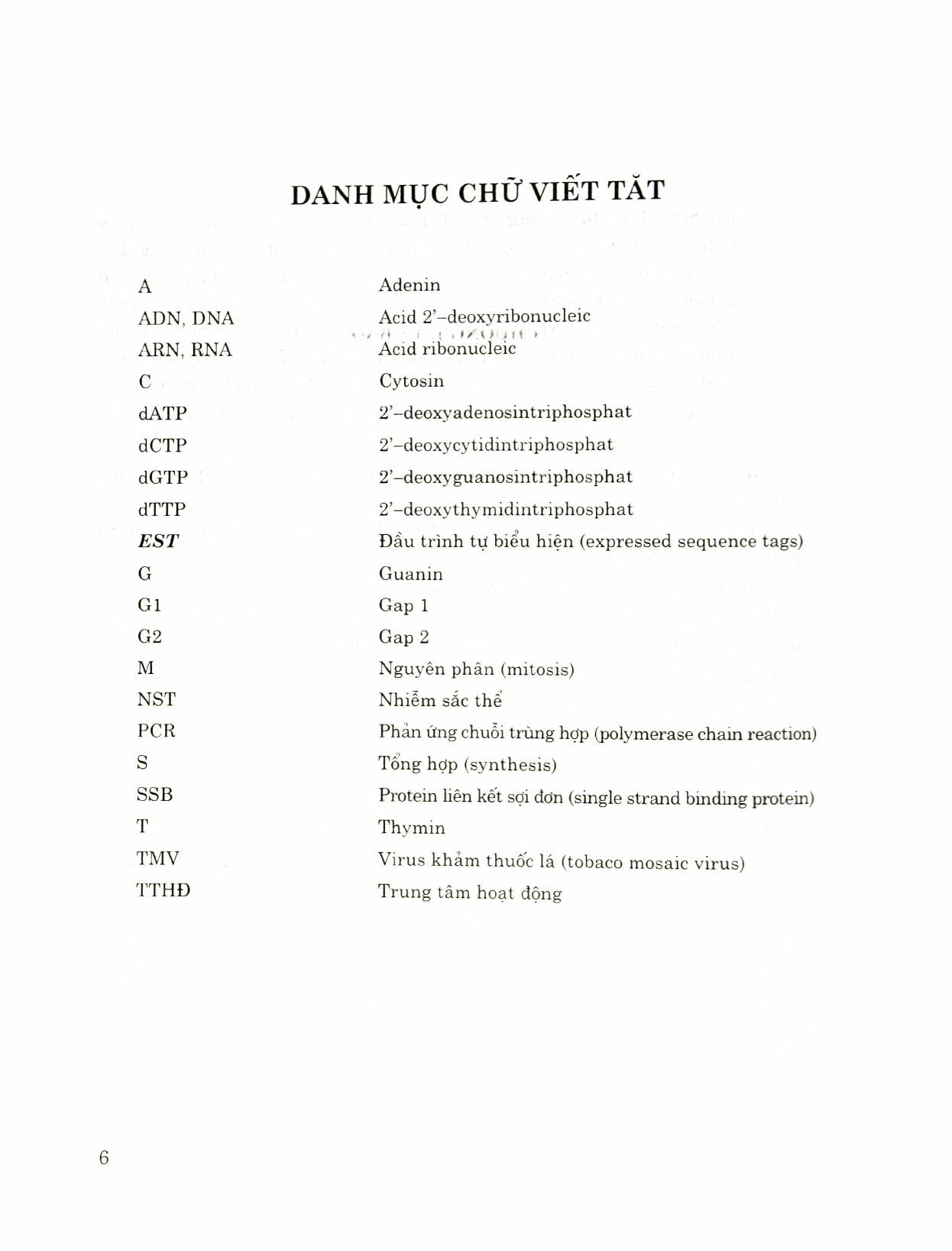 Giáo trình môn Sinh học đại cương | Đại học Bách khoa Hà Nội (trang 6)