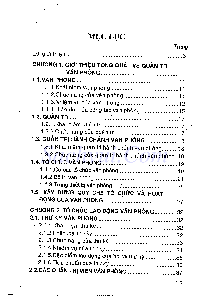 Giáo trình môn Quản trị hành chính văn phòng | Đại học Tài Chính - Marketing (trang 6)