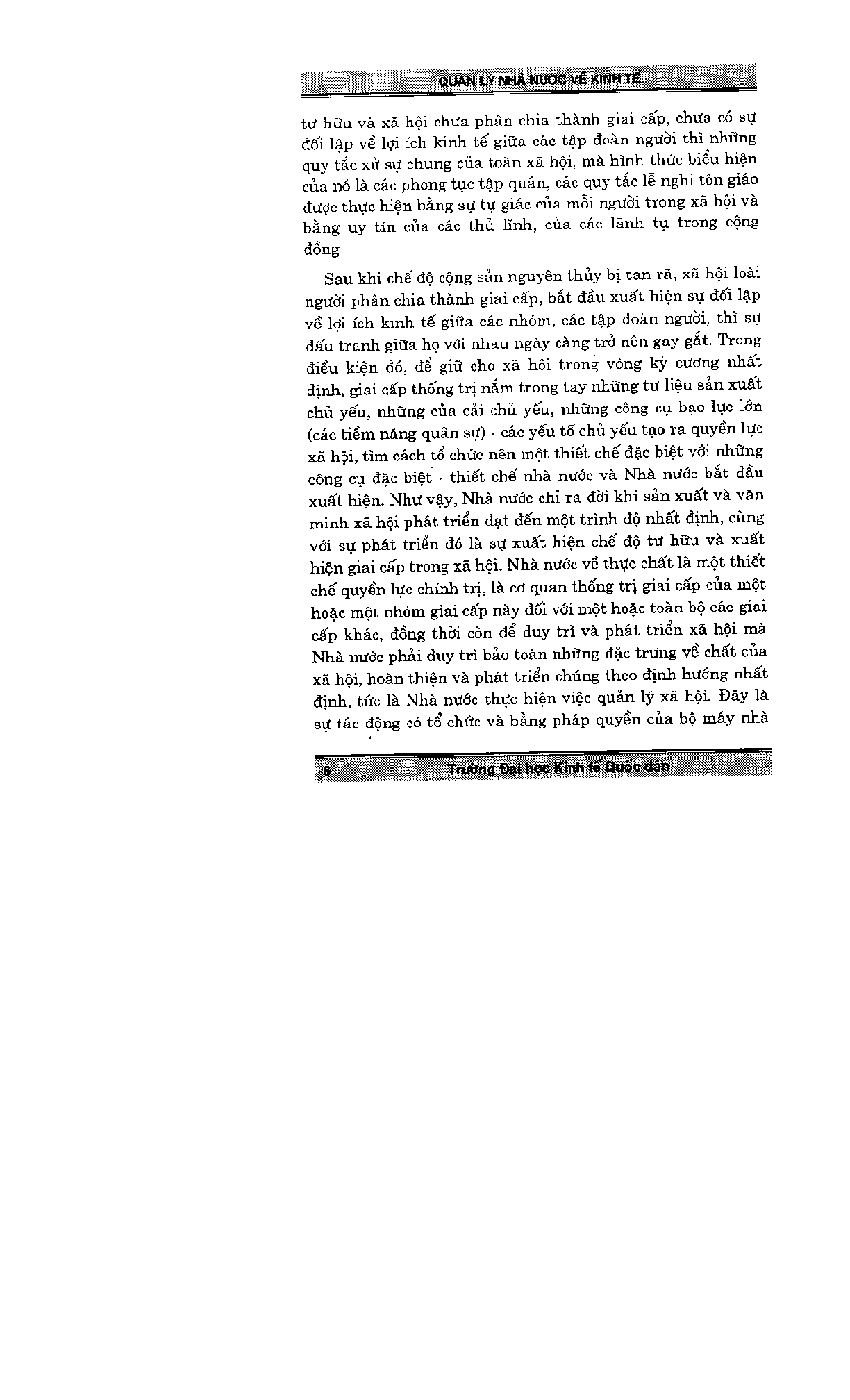 Giáo trình môn Quản lý nhà nước về kinh tế | Đại học Nông Lâm (trang 6)