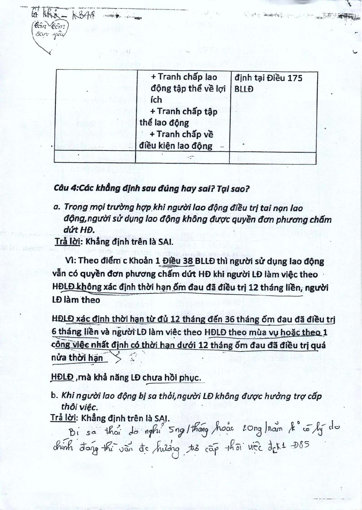 Đáp án bài tập môn Luật Lao động | Đề cương tham khảo | Tổng hợp các trường đại học (2025) (trang 4)