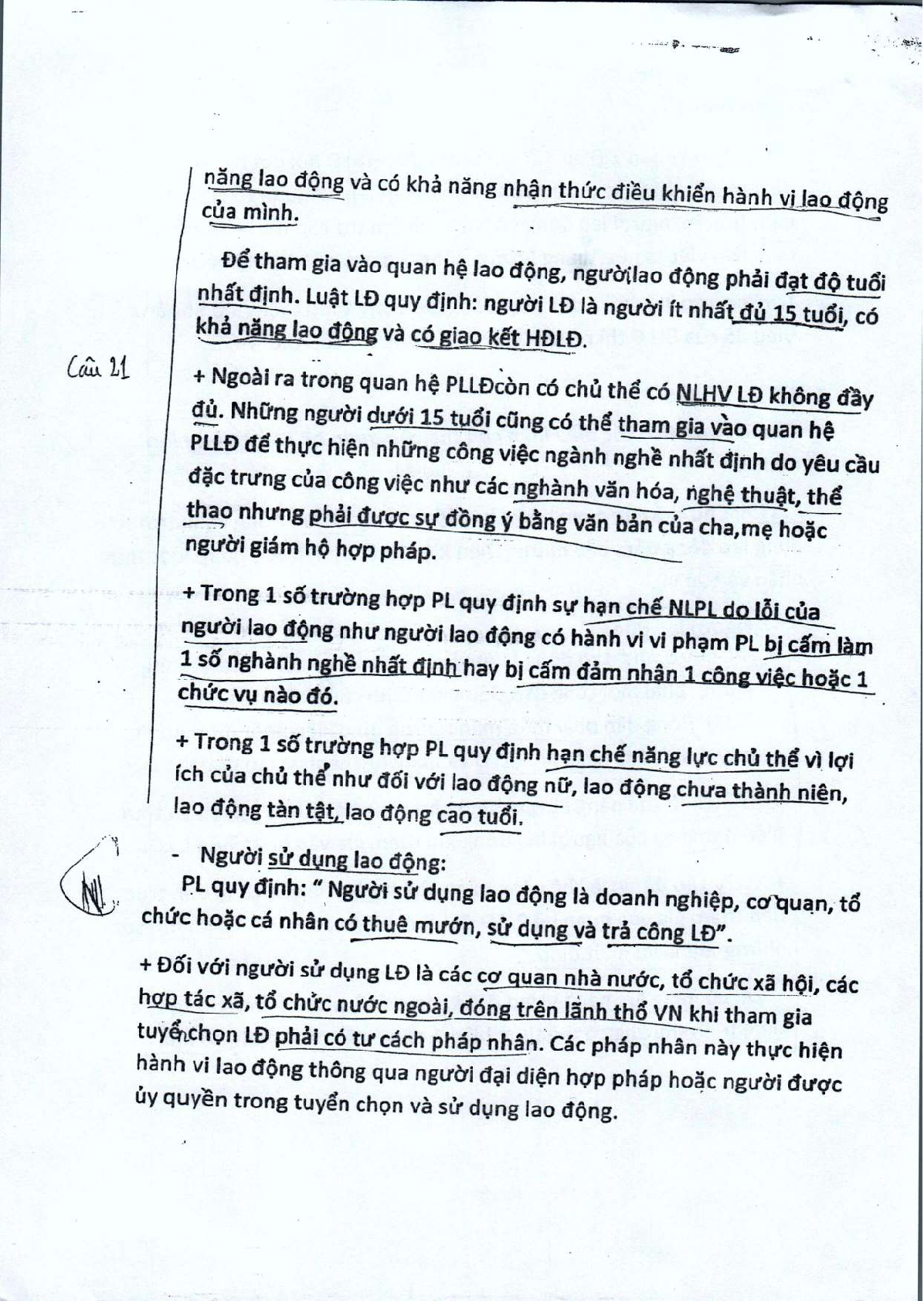 Đáp án bài tập môn Luật Lao động | Đề cương tham khảo | Tổng hợp các trường đại học (2025) (trang 6)