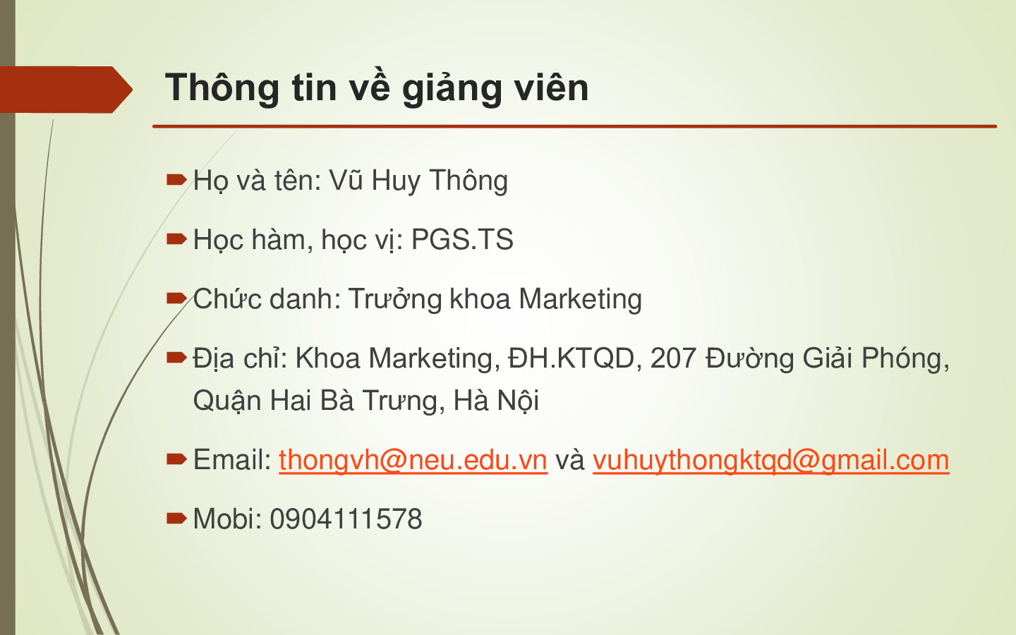 Bài giảng PPT (Power Point) học phần Hành vi người tiêu dùng  | SLIDE | Đại học Kinh tế quốc dân (trang 2)