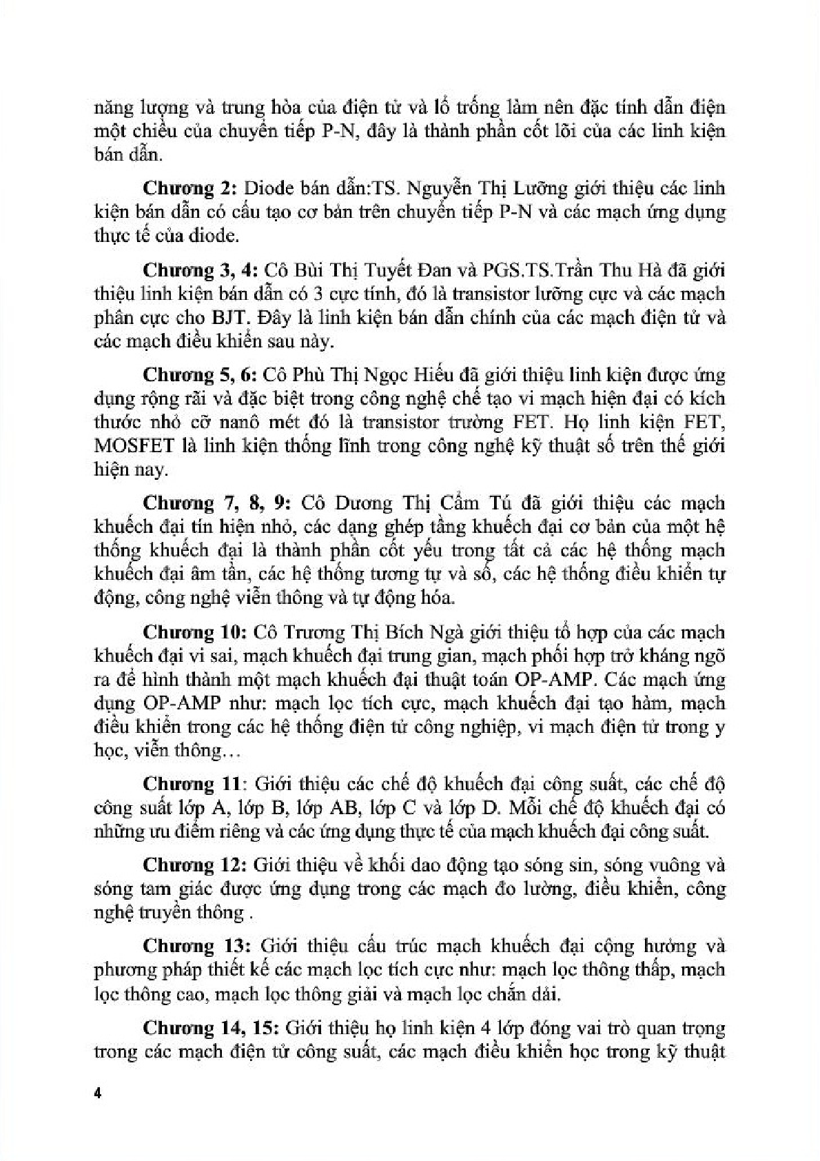 Giáo trình môn Điện tử cơ bản | Đại học Trường Đại học Sư phạm Kỹ thuật Tp HCM (trang 4)