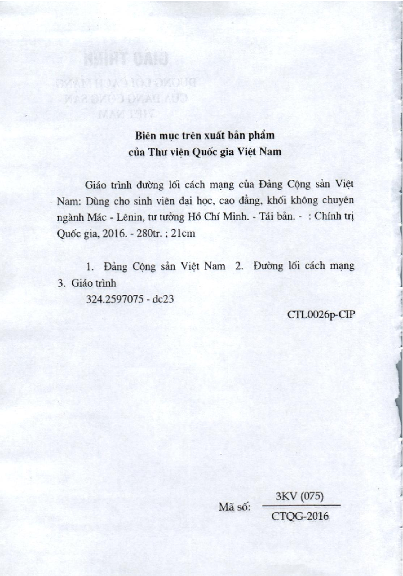 Giáo trình môn Đường lối cách mạng của Đảng Cộng Sản Việt Nam | Đại học Kinh tế quốc dân (trang 3)