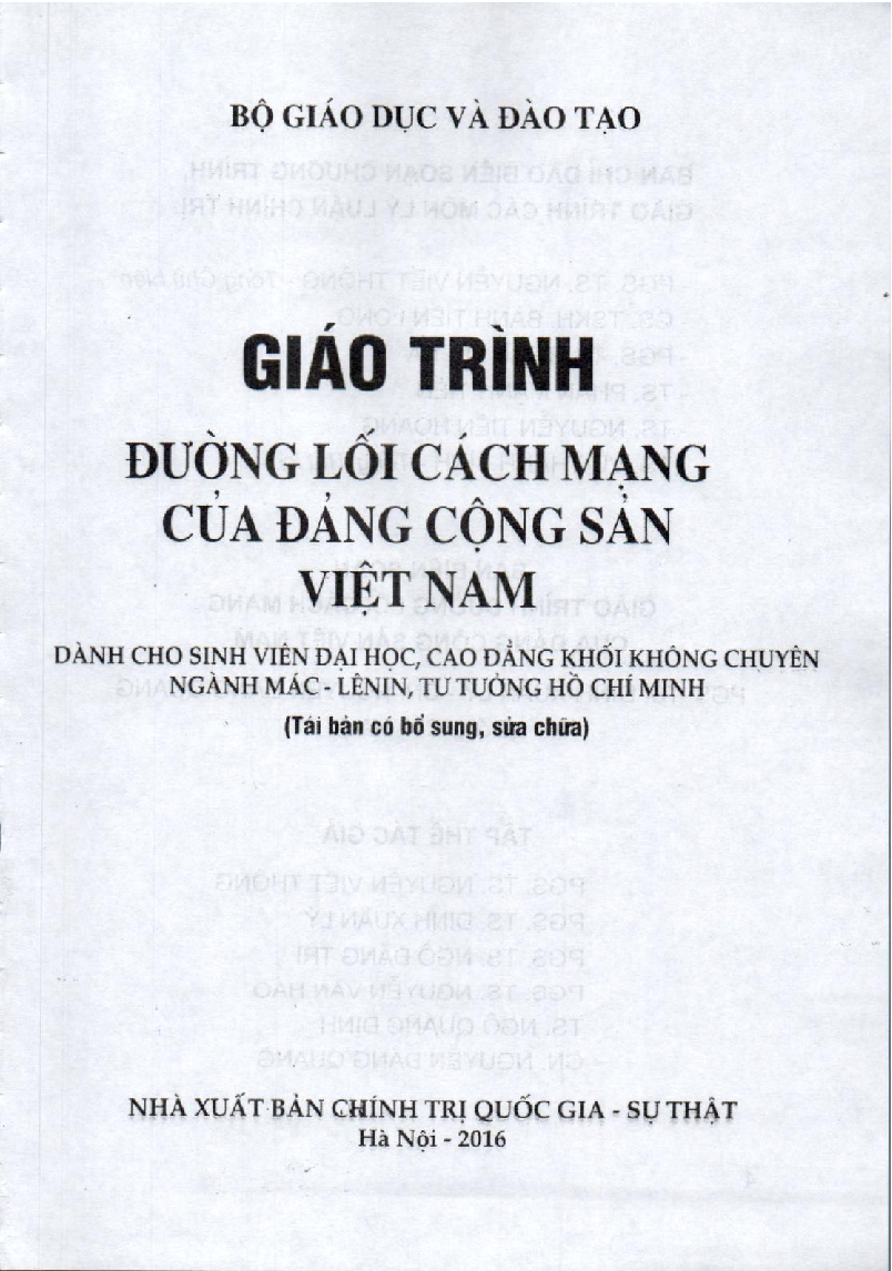 Giáo trình môn Đường lối cách mạng của Đảng Cộng Sản Việt Nam | Đại học Kinh tế quốc dân (trang 4)