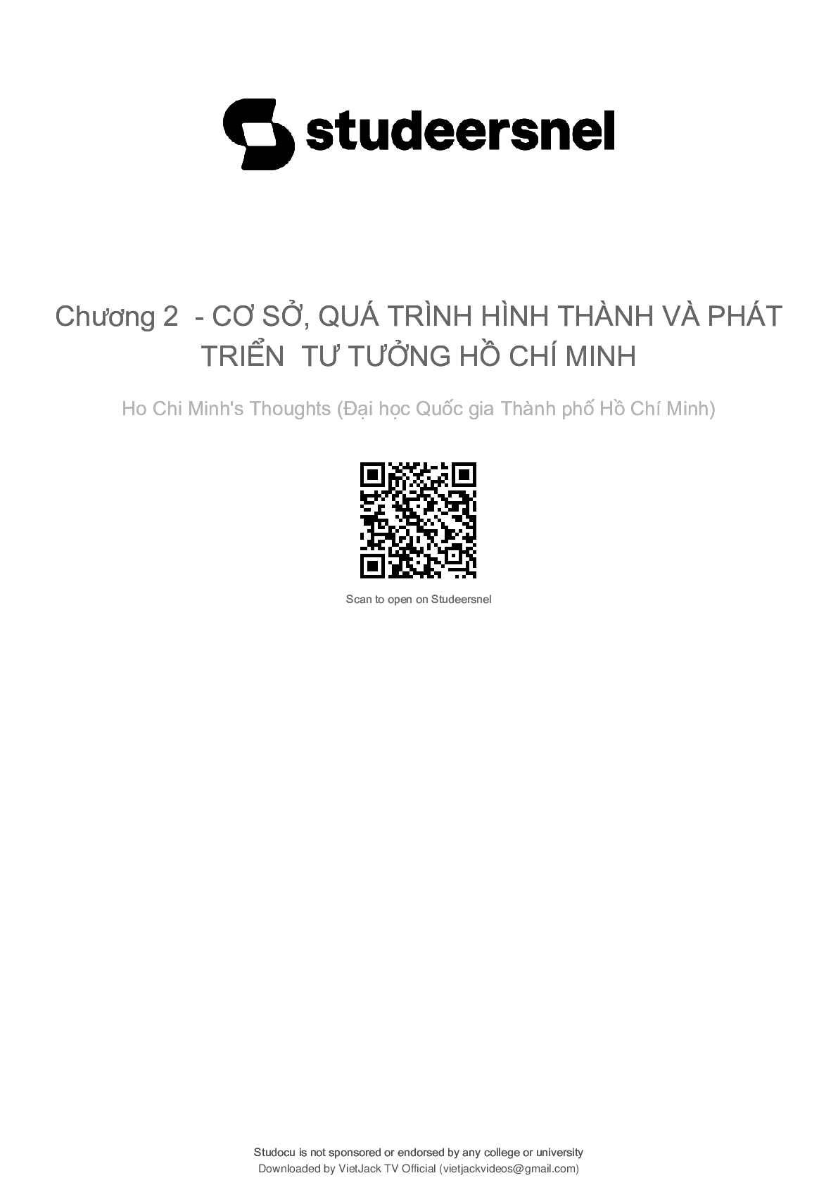 Tóm tắt lý thuyết Chương 2: Cơ sở, quá trình hình thành và phát triển Tư tưởng Hồ Chí Minh | Học phần Tư tưởng Hồ Chí Minh | VNUHCM - Đại học Quốc gia Thành phố Hồ Chí Minh (2025) (trang 1)