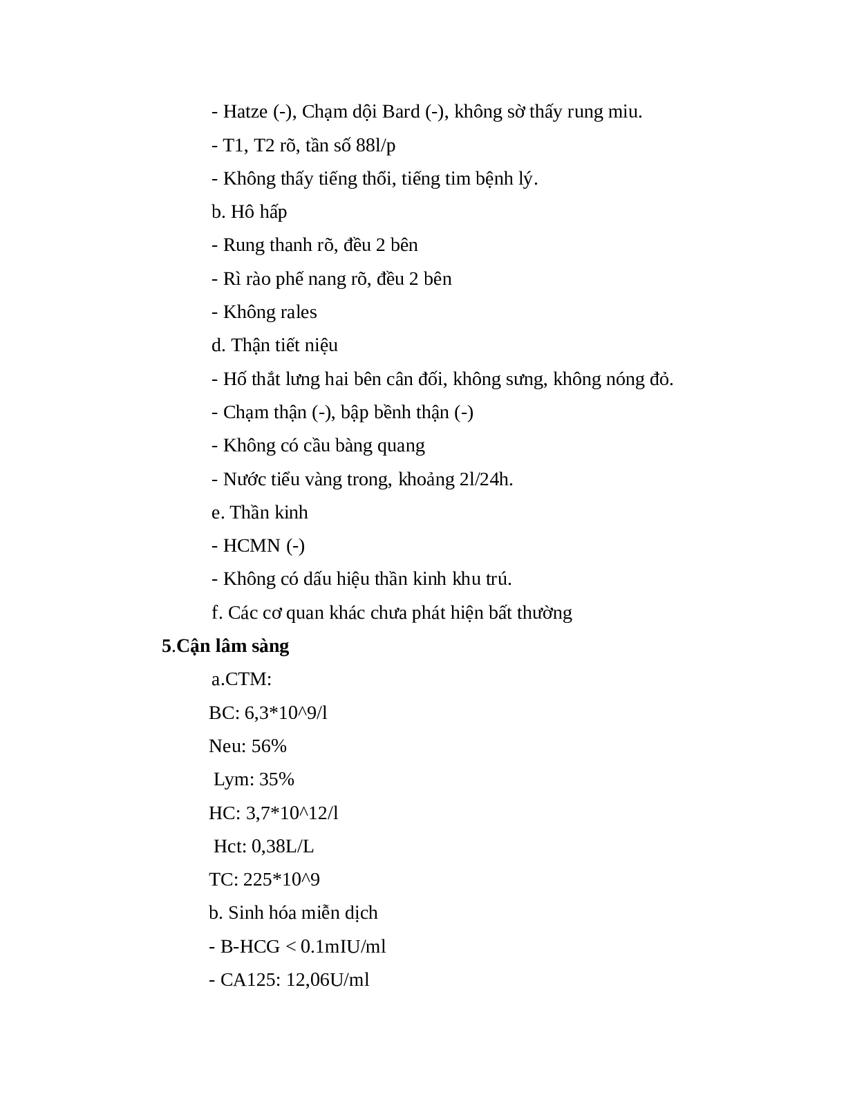 Mẫu bệnh án sản khoa U xơ tử cung (trang 4)