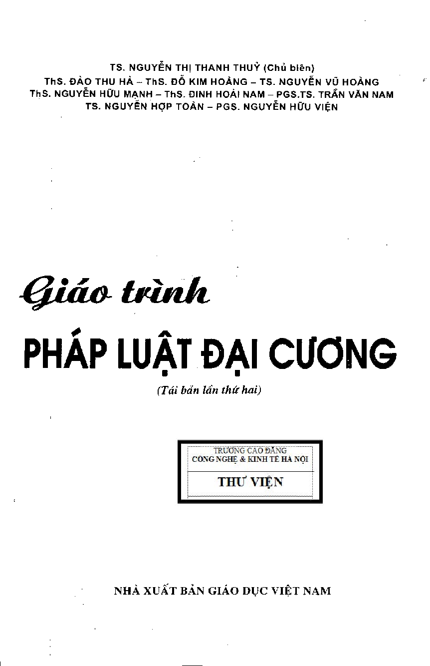 Giáo trình môn Pháp luật đại cương | Nhà xuất bản Giáo Dục Việt Nam (trang 2)