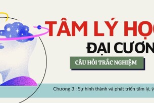 Câu hỏi trắc nghiệm: SỰ HÌNH THÀNH VÀ PHÁT TRIỂN TÂM LÝ, Ý THỨC | Tâm lý học đại cương | Trường Đại học Giao thông vận tải TP Hồ Chí Minh (2025)